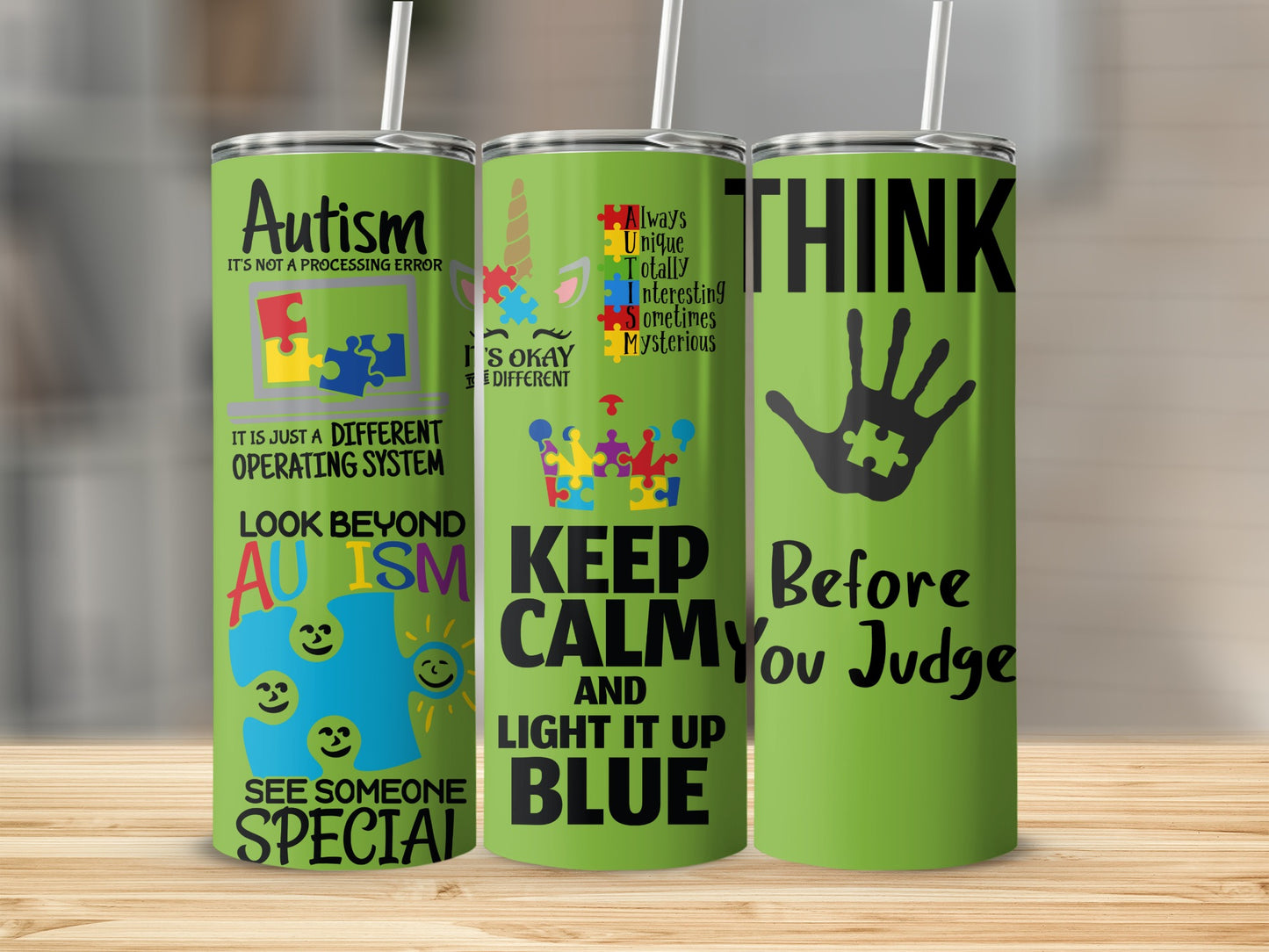 Autism Awareness Keep Calm And Light It Up Blue