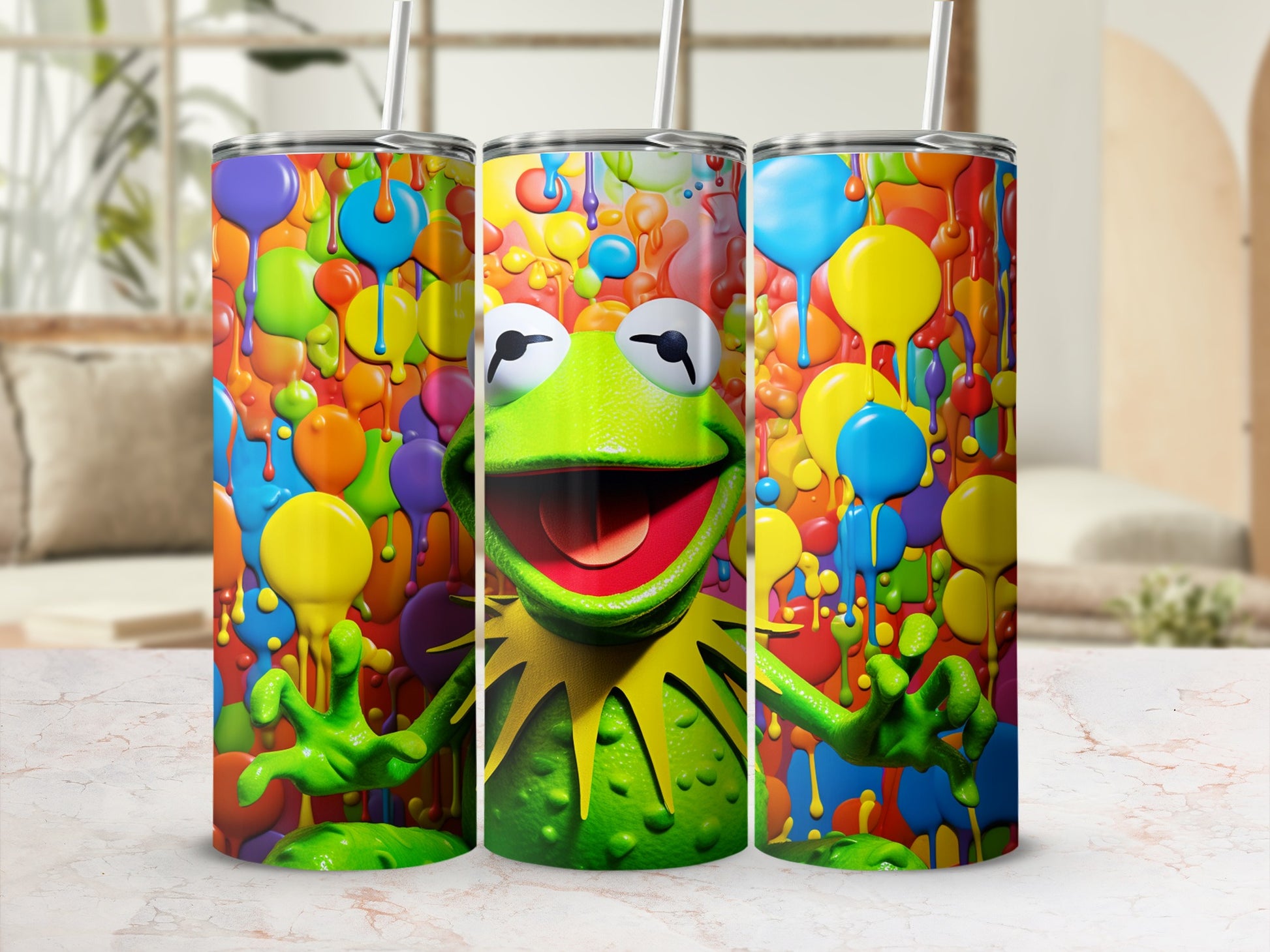 Colorful Cartoon Character Design Tumbler Cup