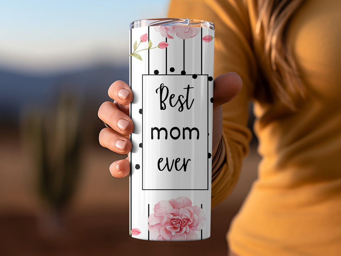 Best Mom Ever Floral Design Insulated Tumbler