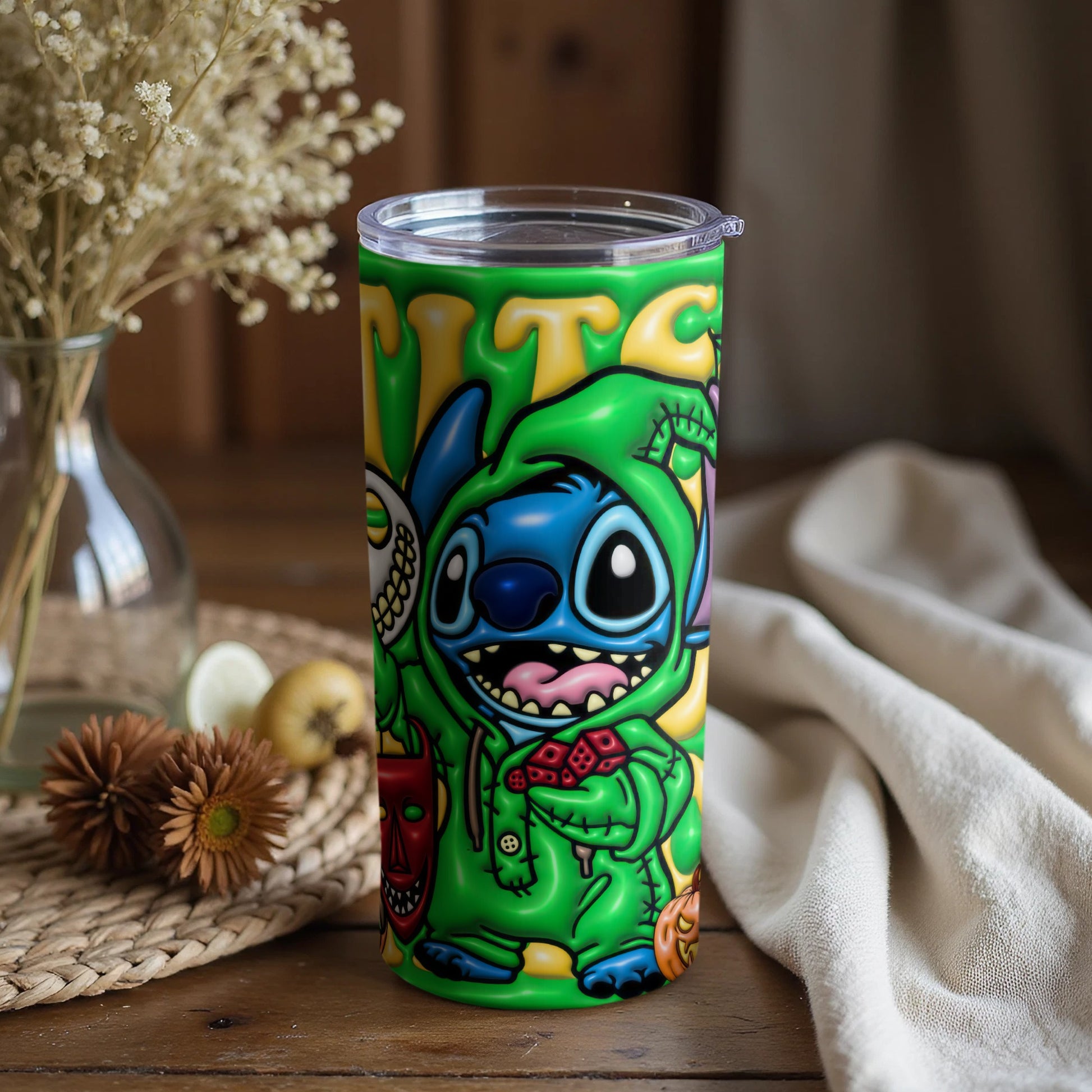 Colorful Character Drinkware with Fun Cartoon Illustration