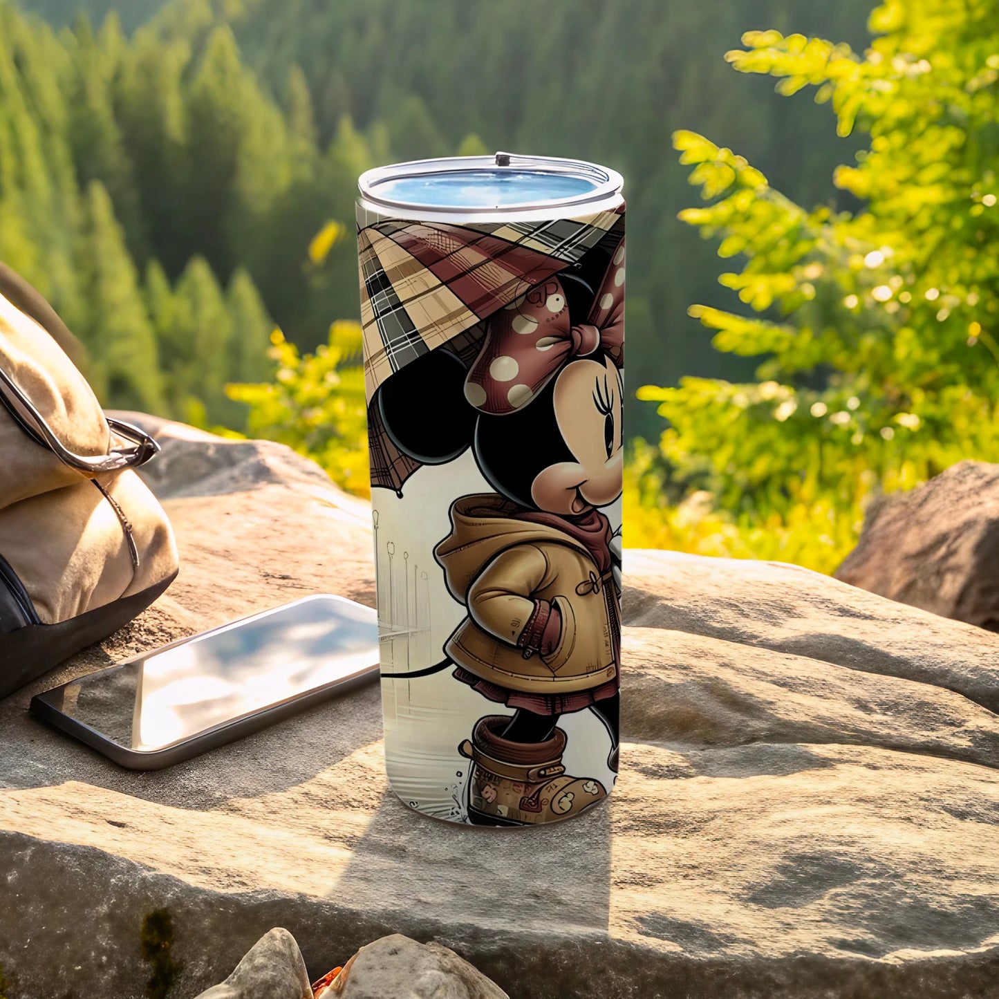 Stylish Cartoon Character Adventure Tumbler with Lid
