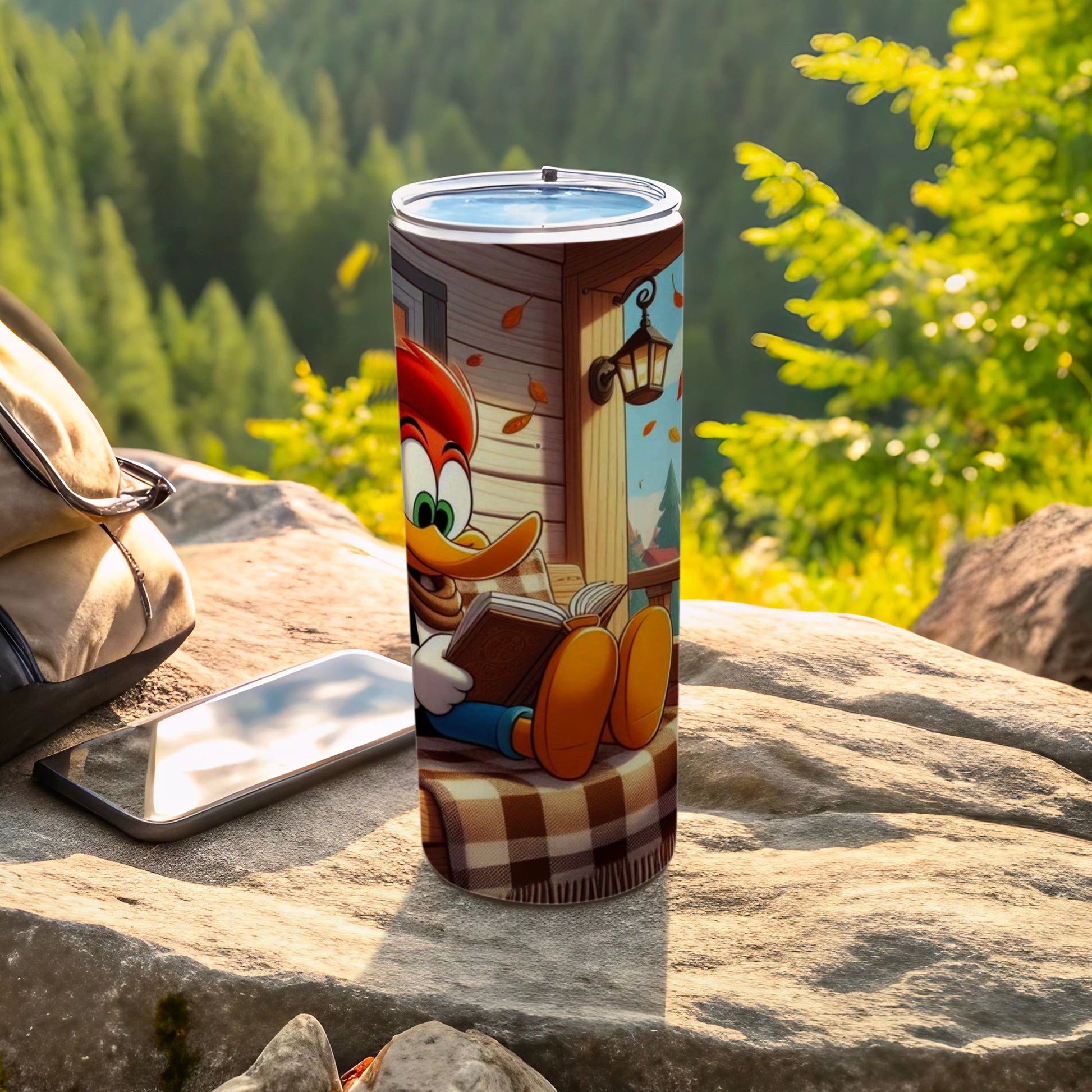 Woody Woodpecker Reading a Book Tumbler