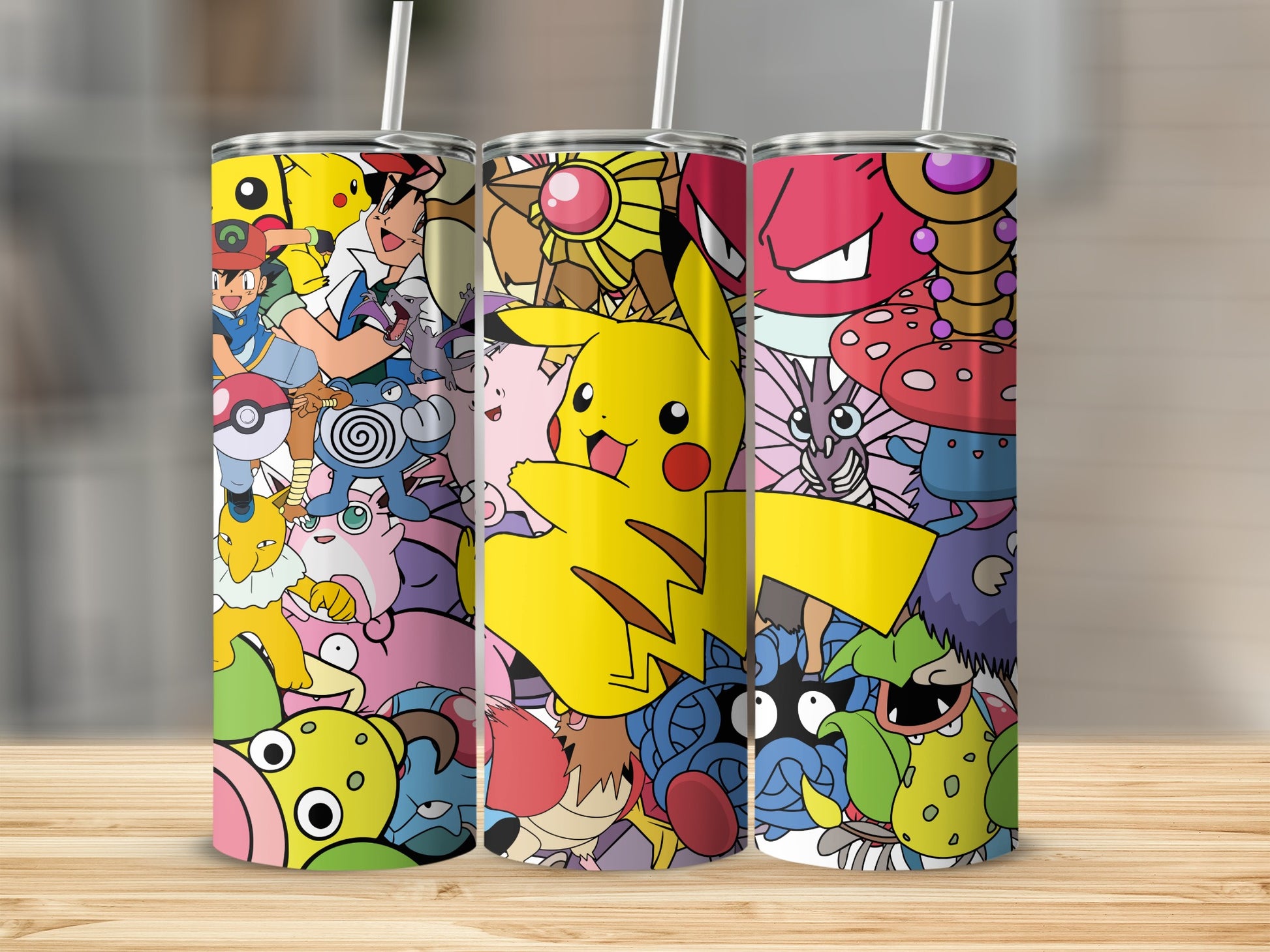 Colorful Tumblers Featuring Popular Animated Characters