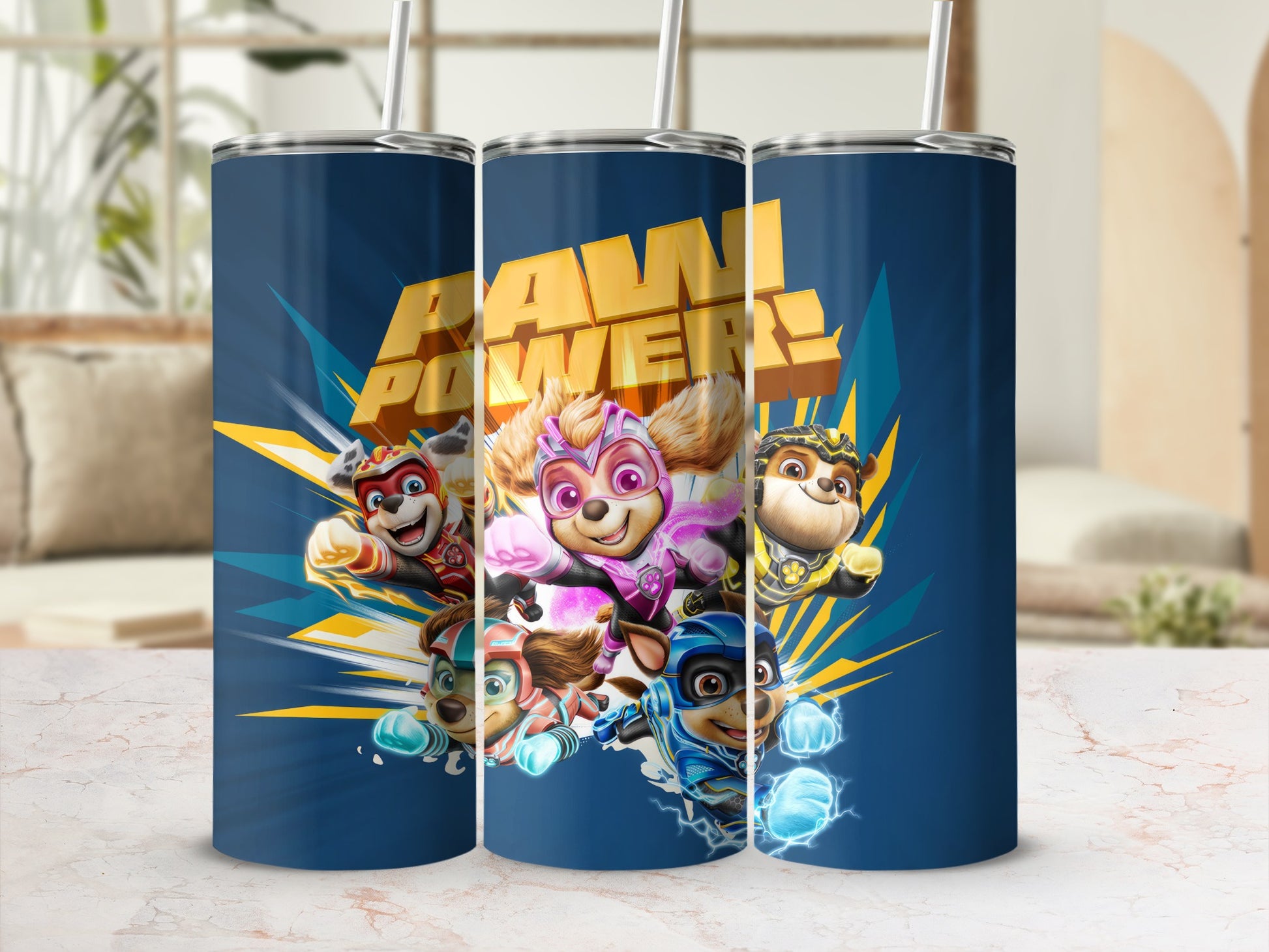 Paw Power Heroic Dog Characters Insulated Tumbler