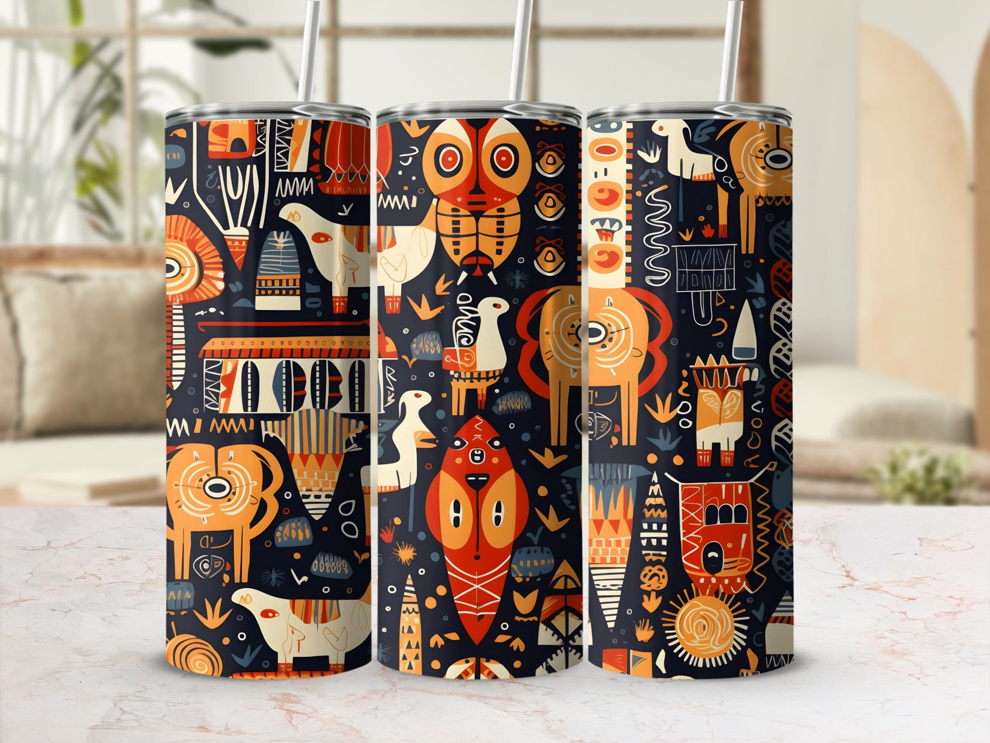 Abstract Animal Design Insulated Tumbler Product