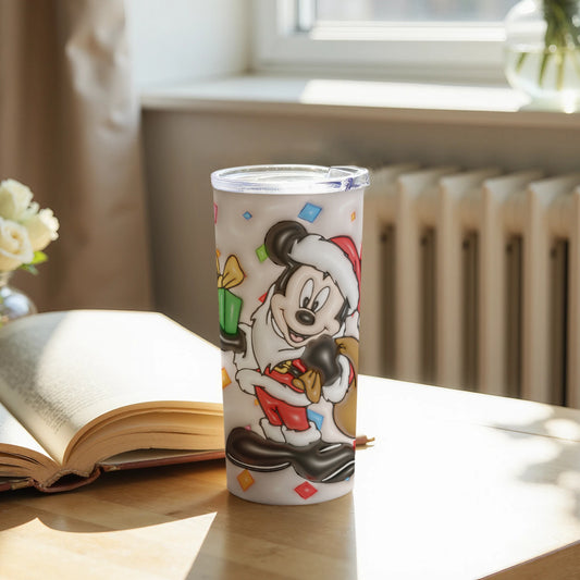 Santa Mickey Mouse Holiday Themed Tumbler
