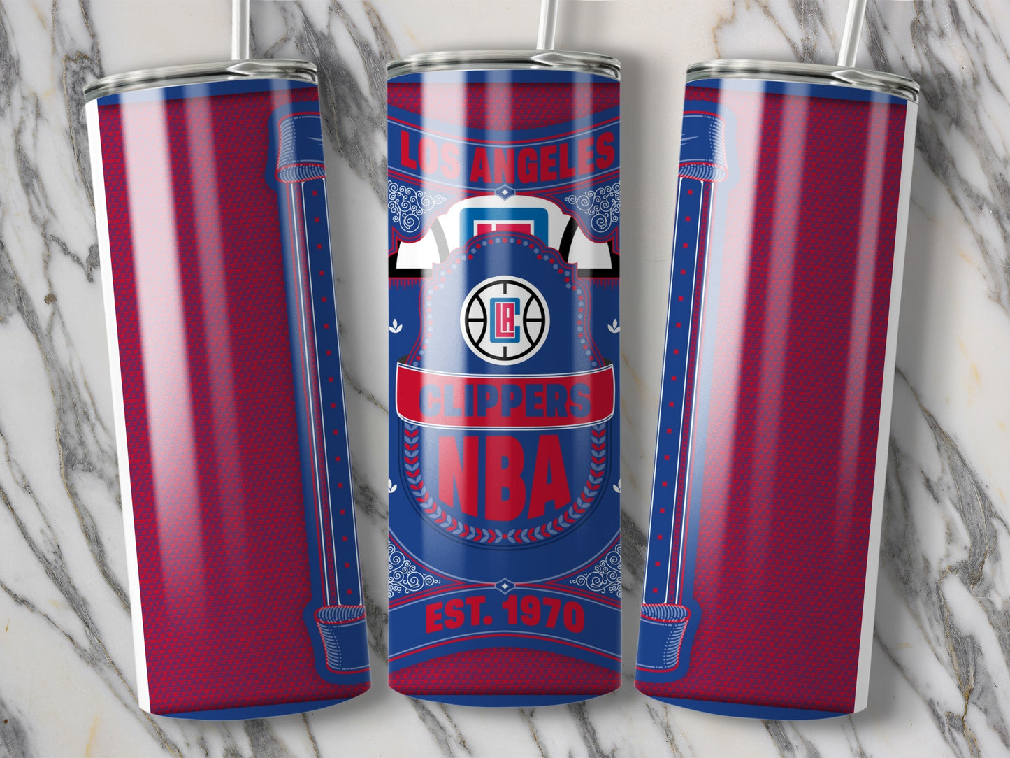 Los Angeles Clippers NBA Established 1970 Design Tumbler