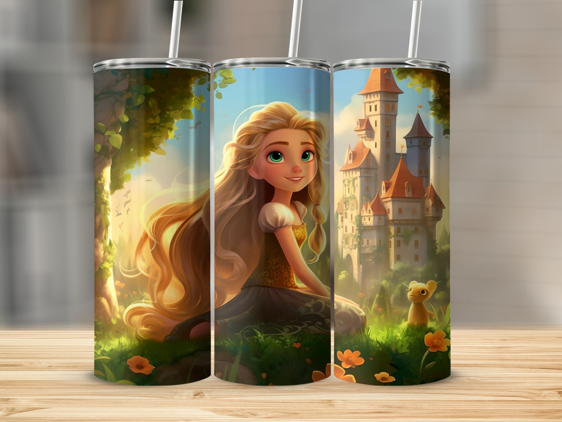 Enchanted Princess and Castle Themed Tumbler