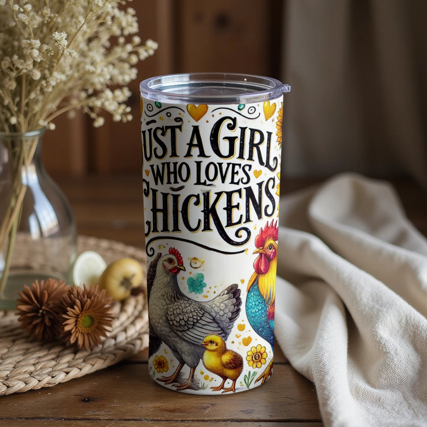 Just A Girl Who Loves Chickens Tumbler Cup