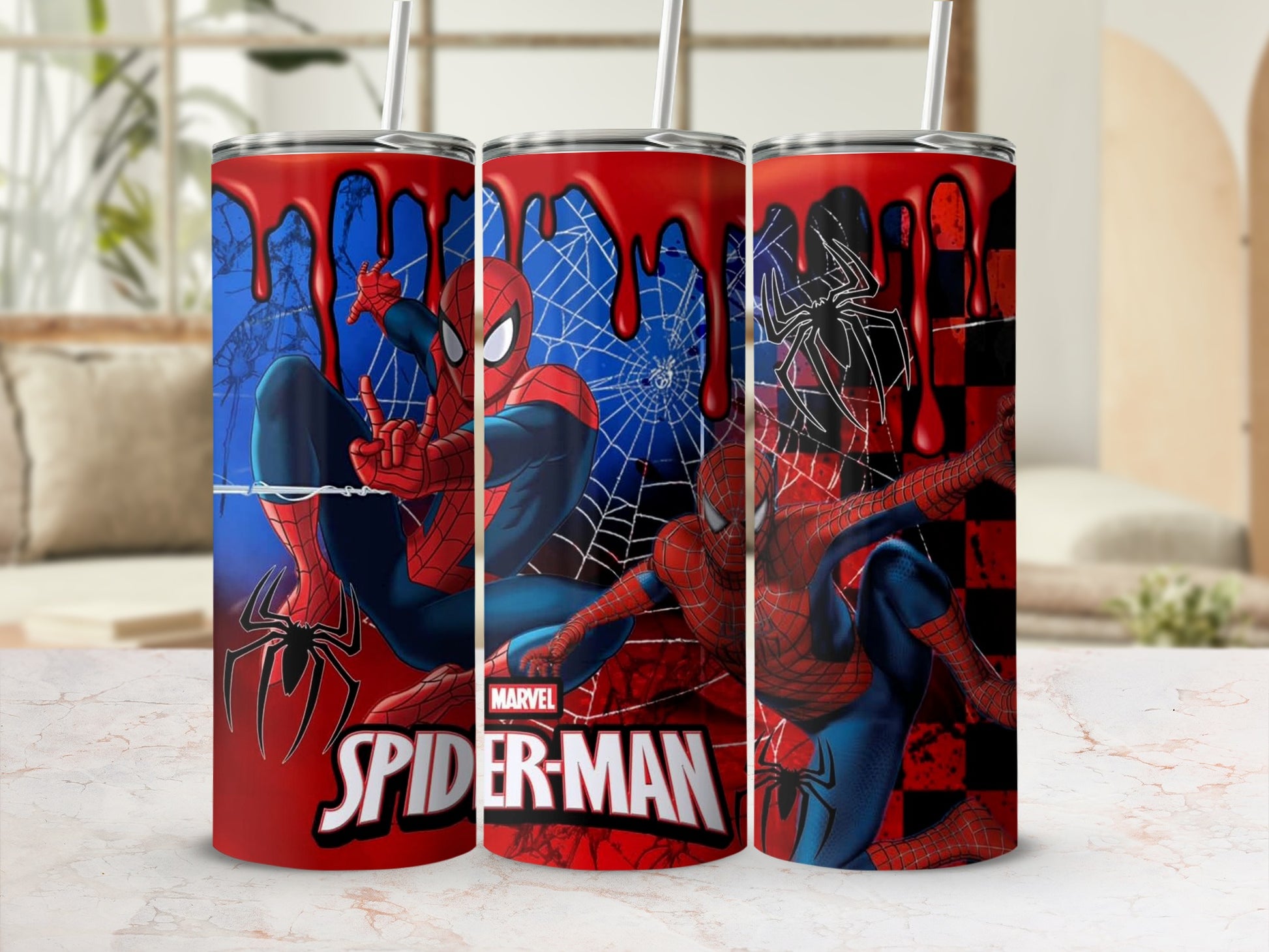 Spider-Man Design Insulated Stainless Steel Tumbler