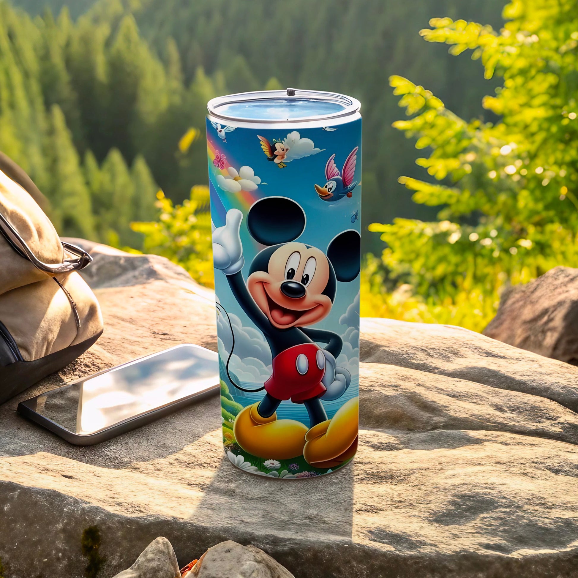 Colorful Mickey Mouse Travel Tumbler for Kids