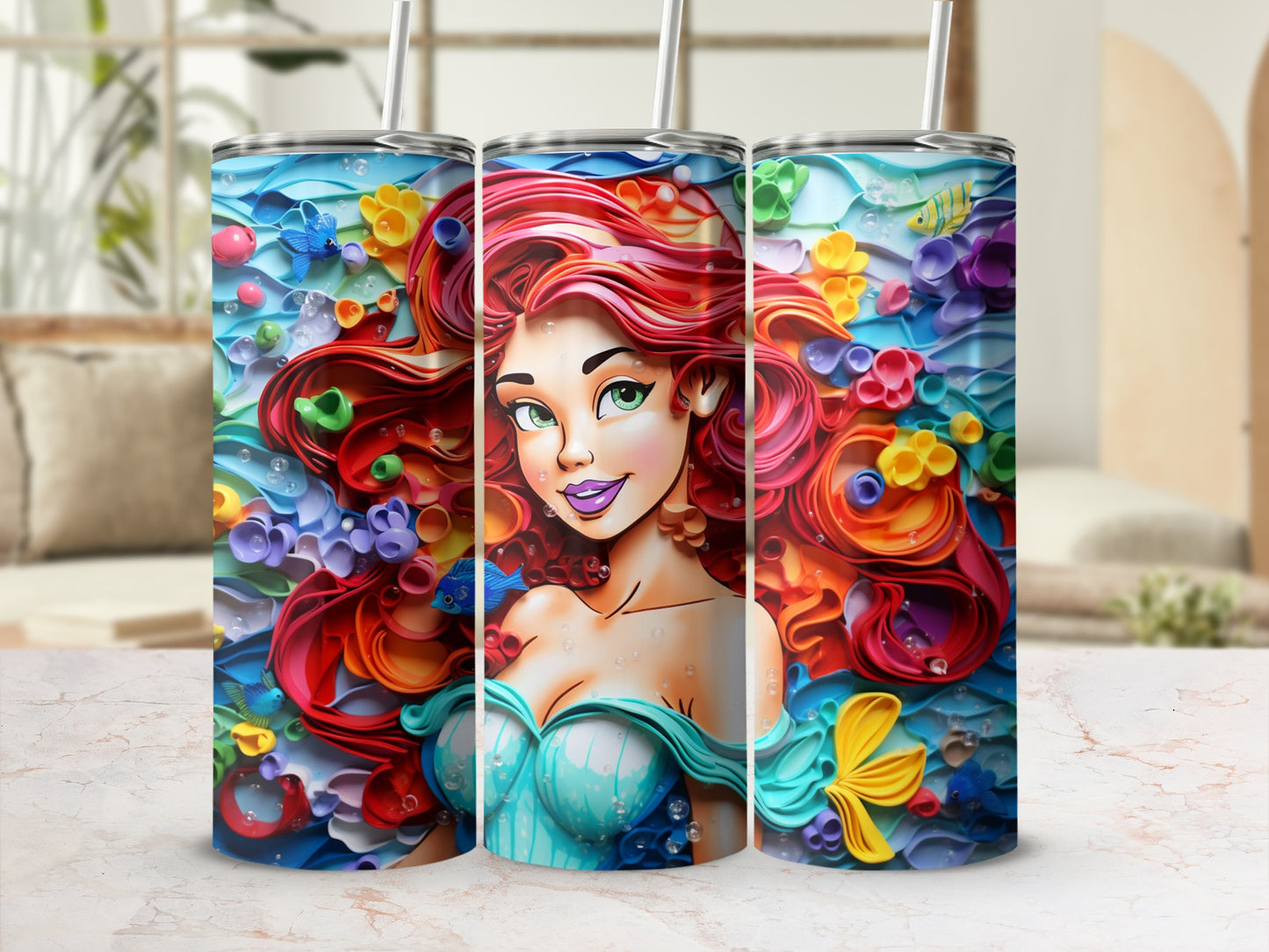 Bright Colorful Character Themed Insulated Tumbler