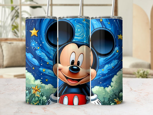 Mickey Mouse Starry Night Design Tumbler Cup