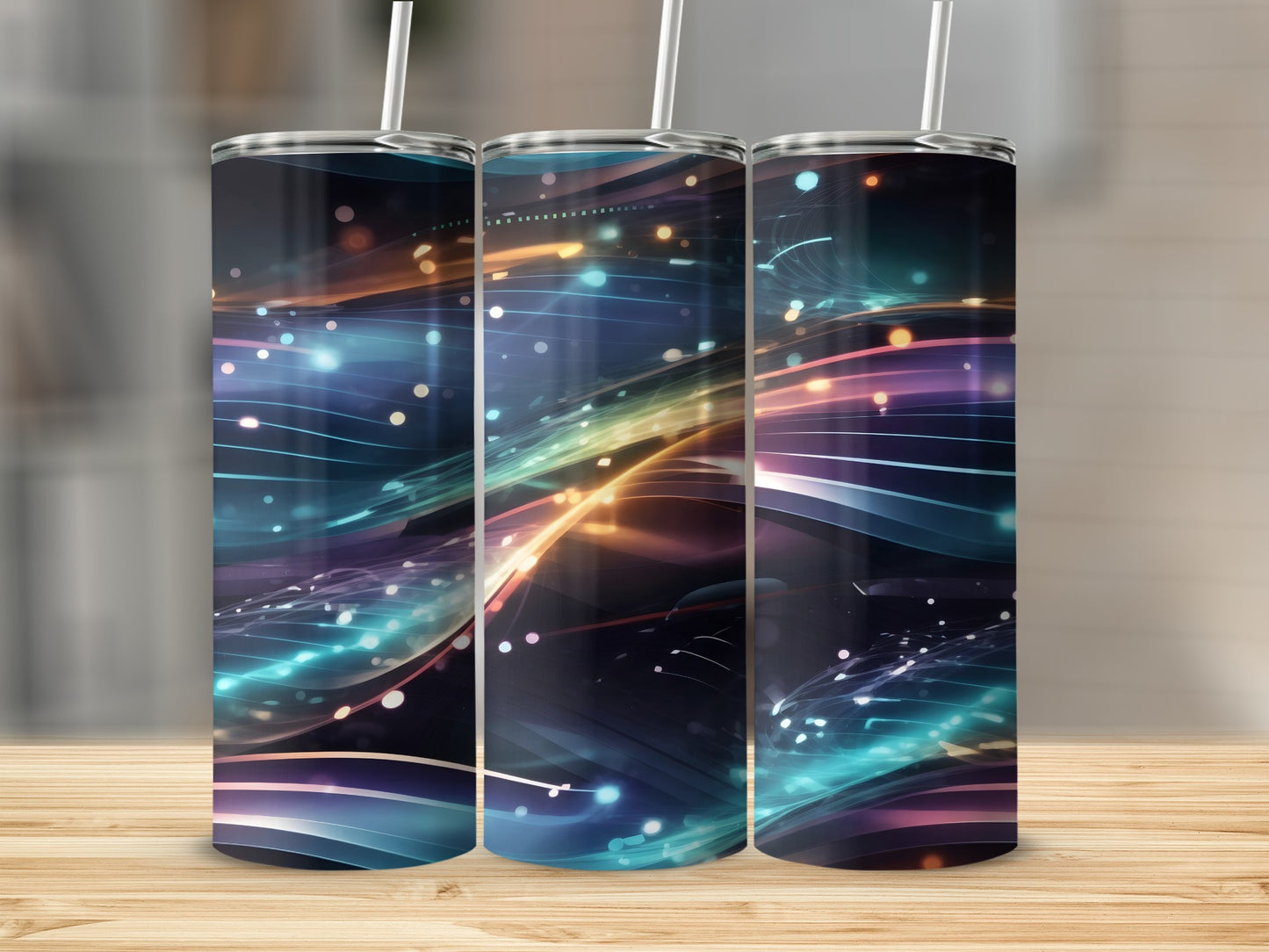 Vibrant Flowing Light Trails Glowing Colors product type