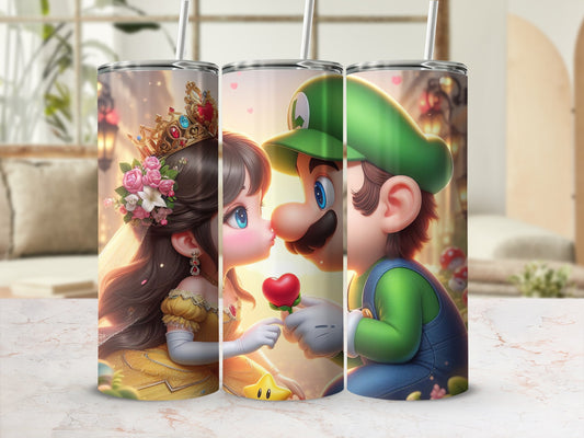 Princess and Plumber Romantic Scene Tumbler Product