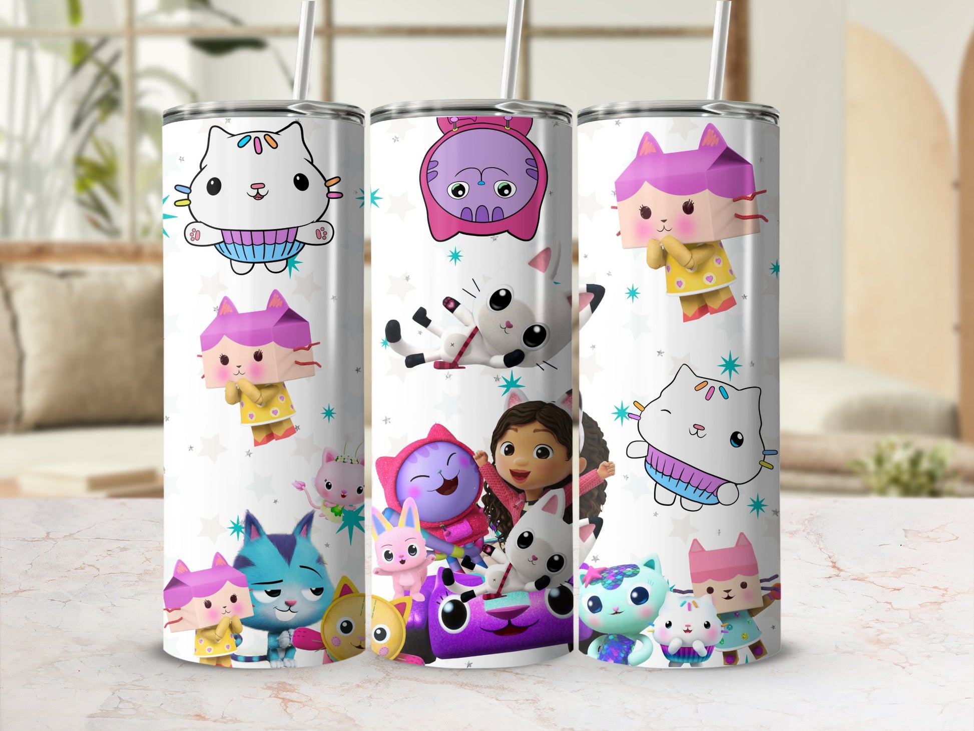 Cute Cartoon Characters Printed Insulated Tumbler