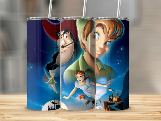 Peter Pan and Captain Hook Themed Tumbler Set
