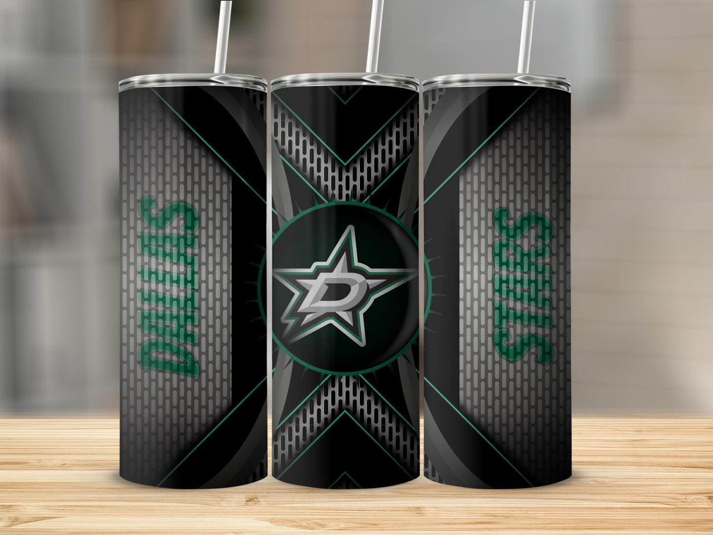 Dallas Stars NHL Hockey Team Logo Graphic Design Tumblers