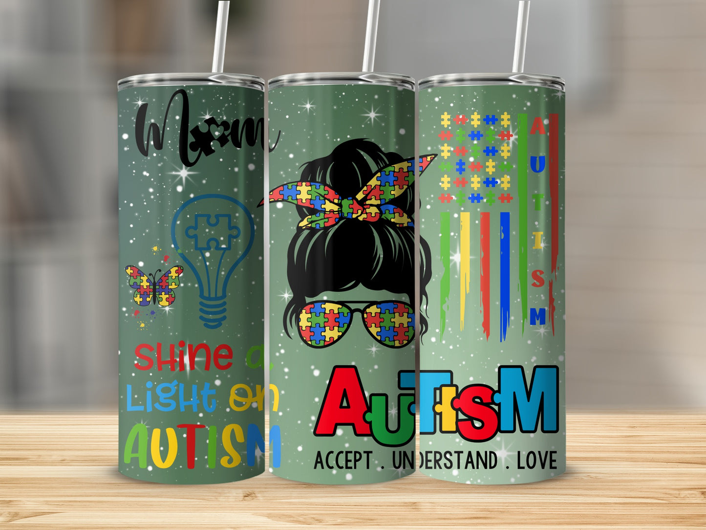 Autism Awareness Shine Light Accept Understand Love