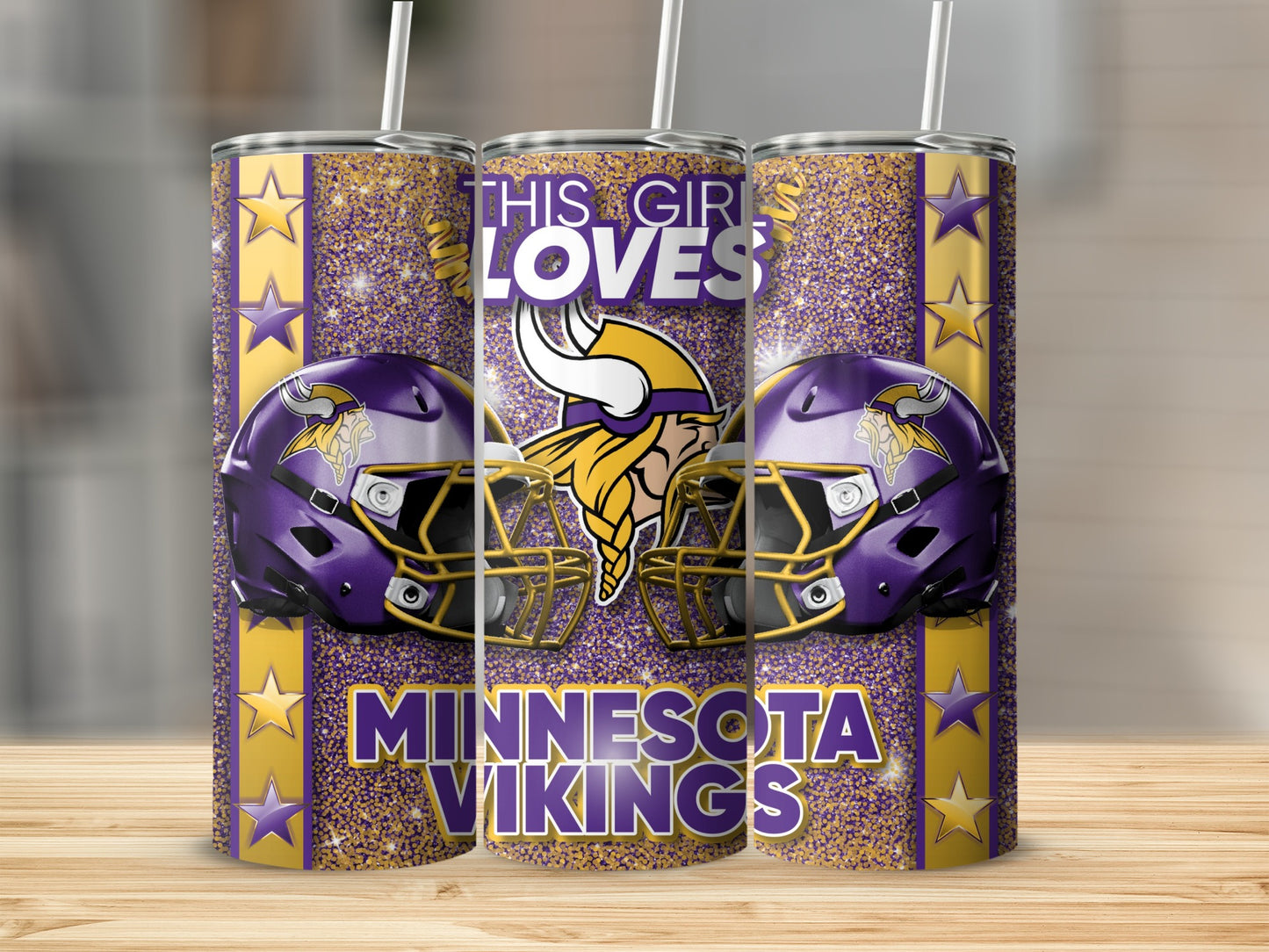 This Girl Loves Minnesota Vikings Football Team Tumblers
