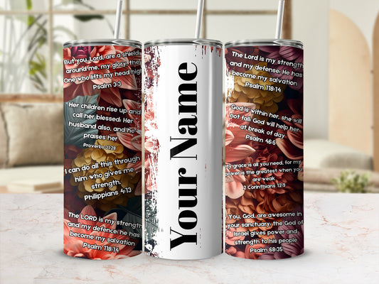 Personalized Inspirational Bible Verses Tumbler Cup