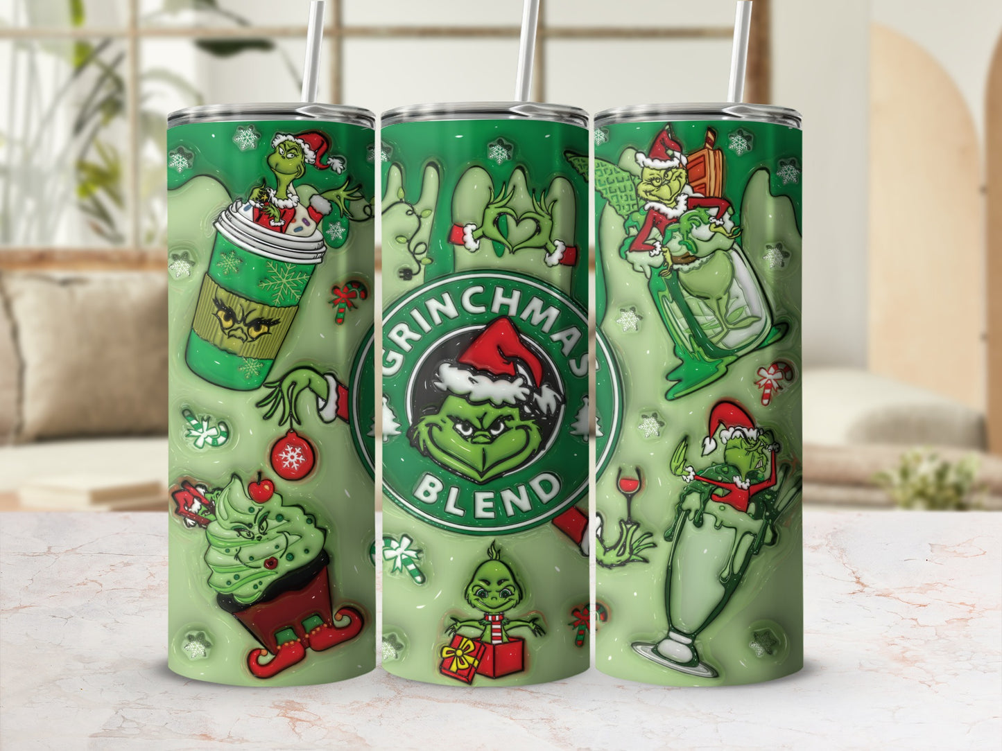 Grinchmas Blend Christmas Themed Tumbler Product