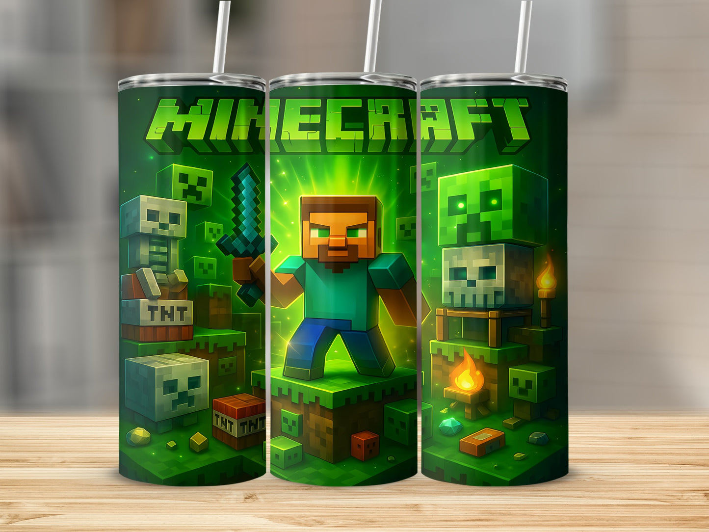 Minecraft Adventure Themed Tumbler for Gamers