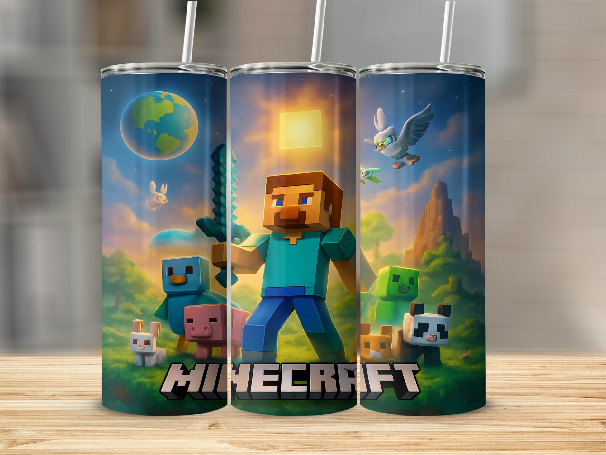 Minecraft Gamer Scene Tall Metal Tumbler Product