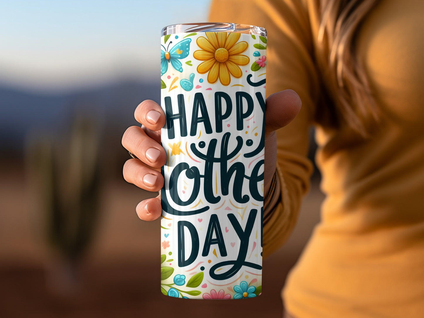 Happy Mother's Day Floral Design Tumbler Gift Item