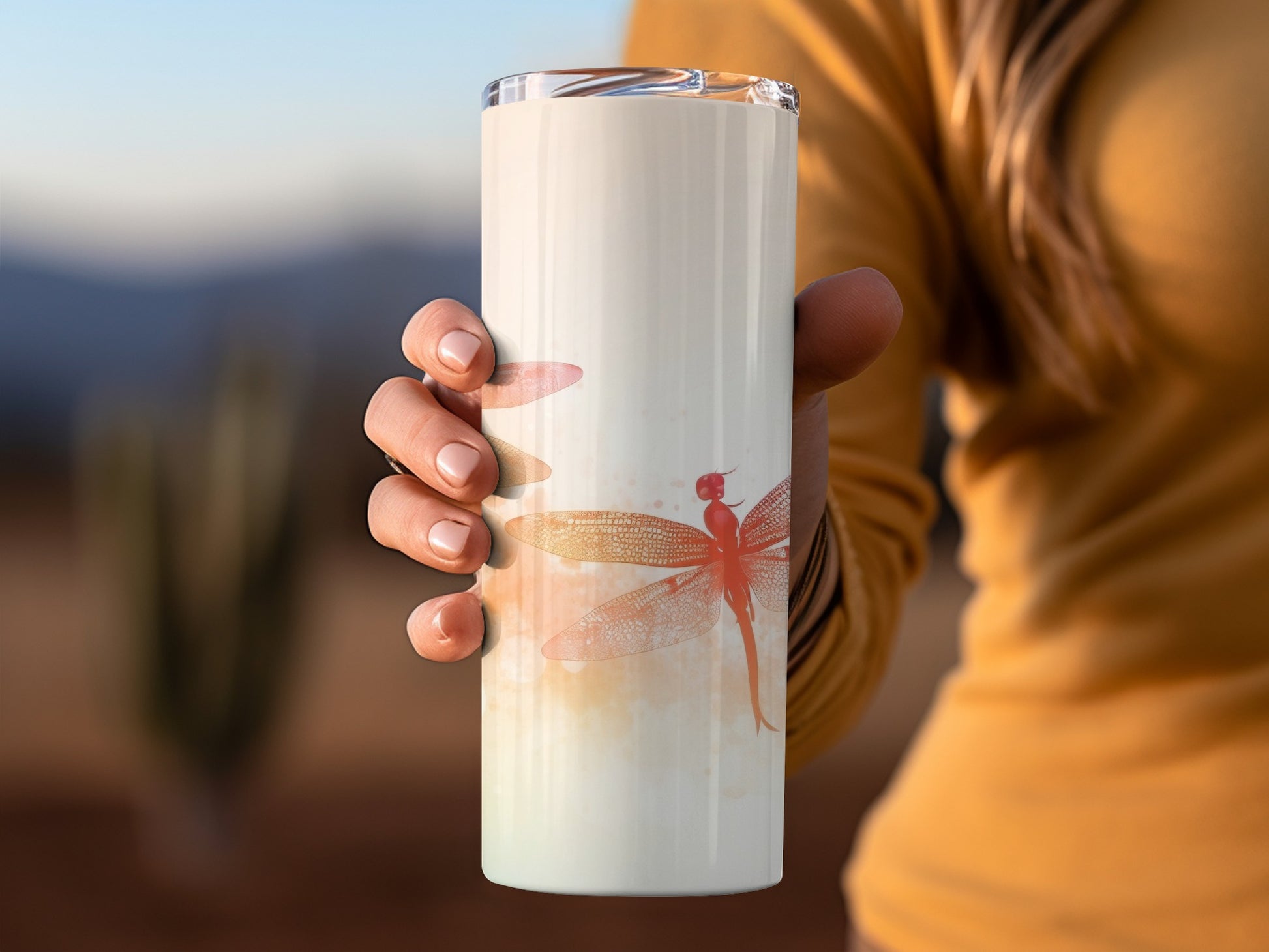 Elegant Dragonfly Design Tumbler for Everyday Use