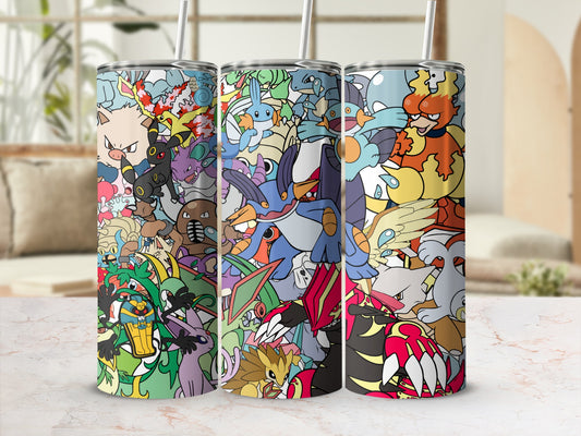 Colorful Anime Character Design Insulated Cup Tumbler