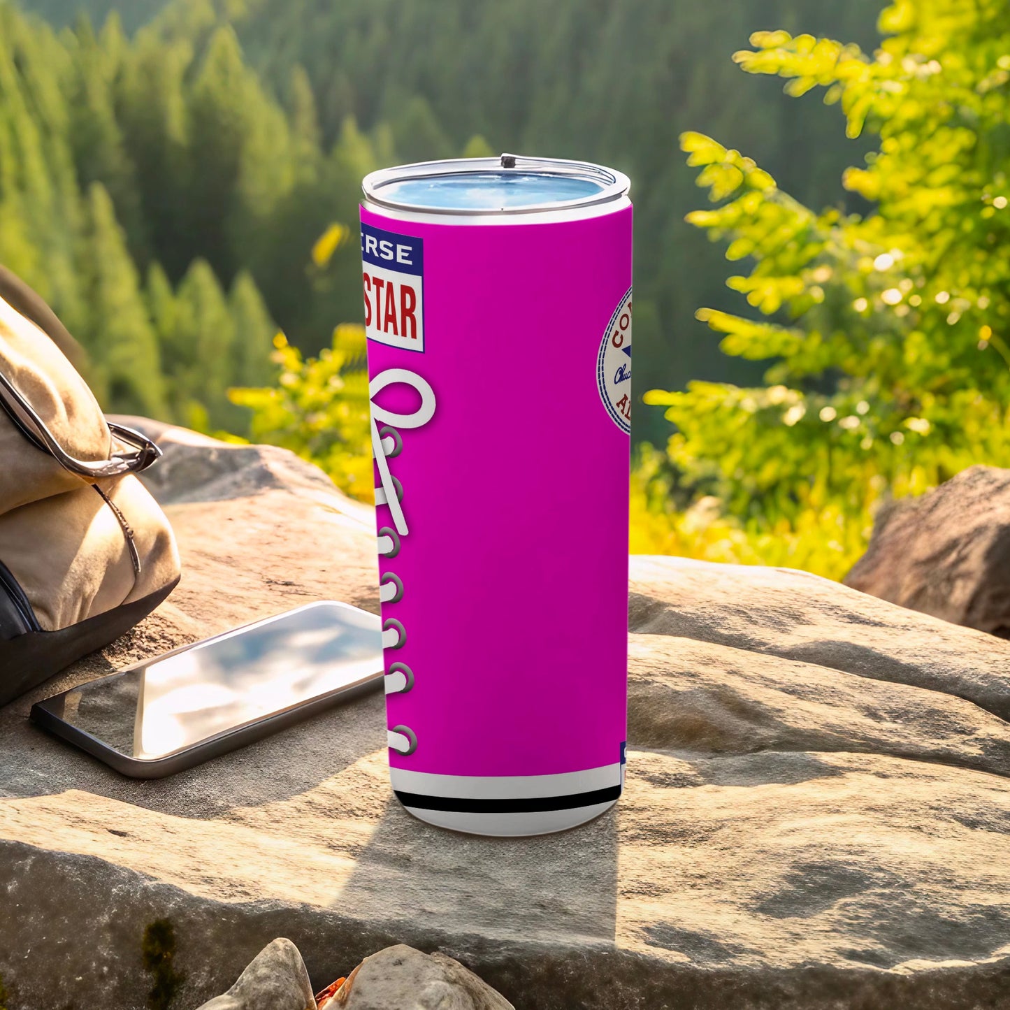 Converse All Star Magenta Shoe Design Tumbler product type