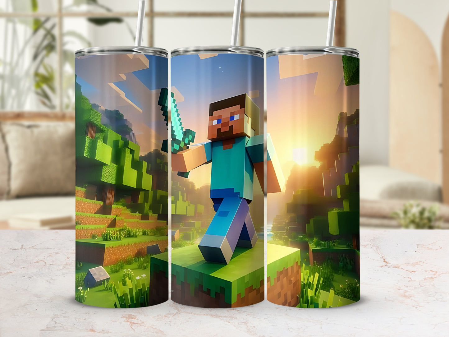 Minecraft Inspired Character Adventure Tumbler