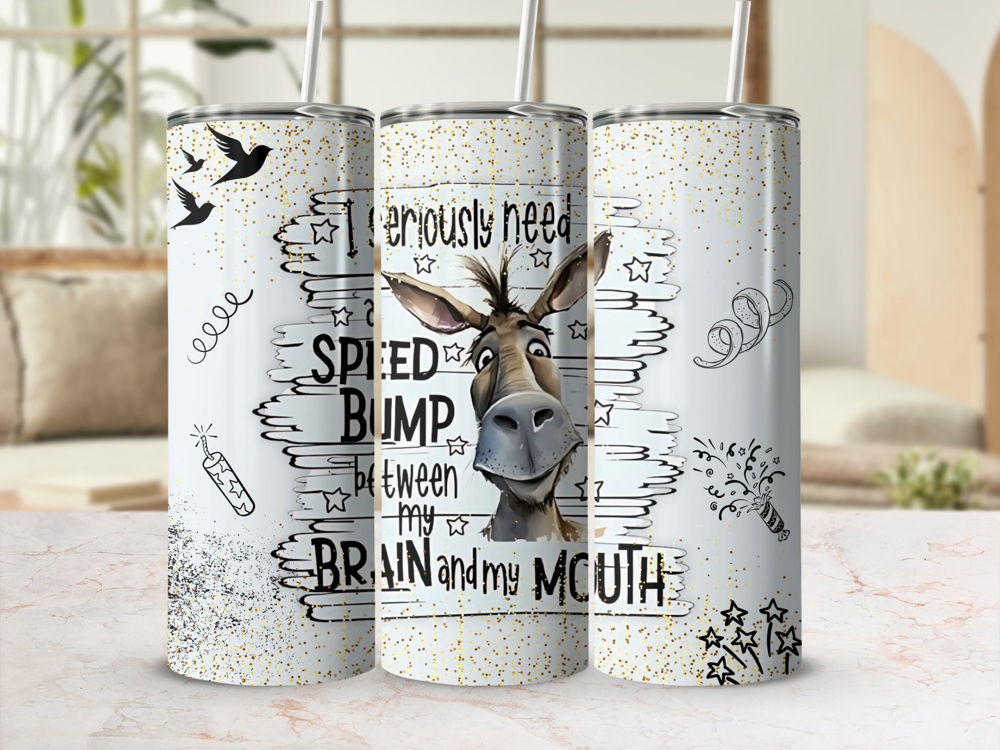 Seriously Need Speed Bump Between Brain Mouth Tumbler