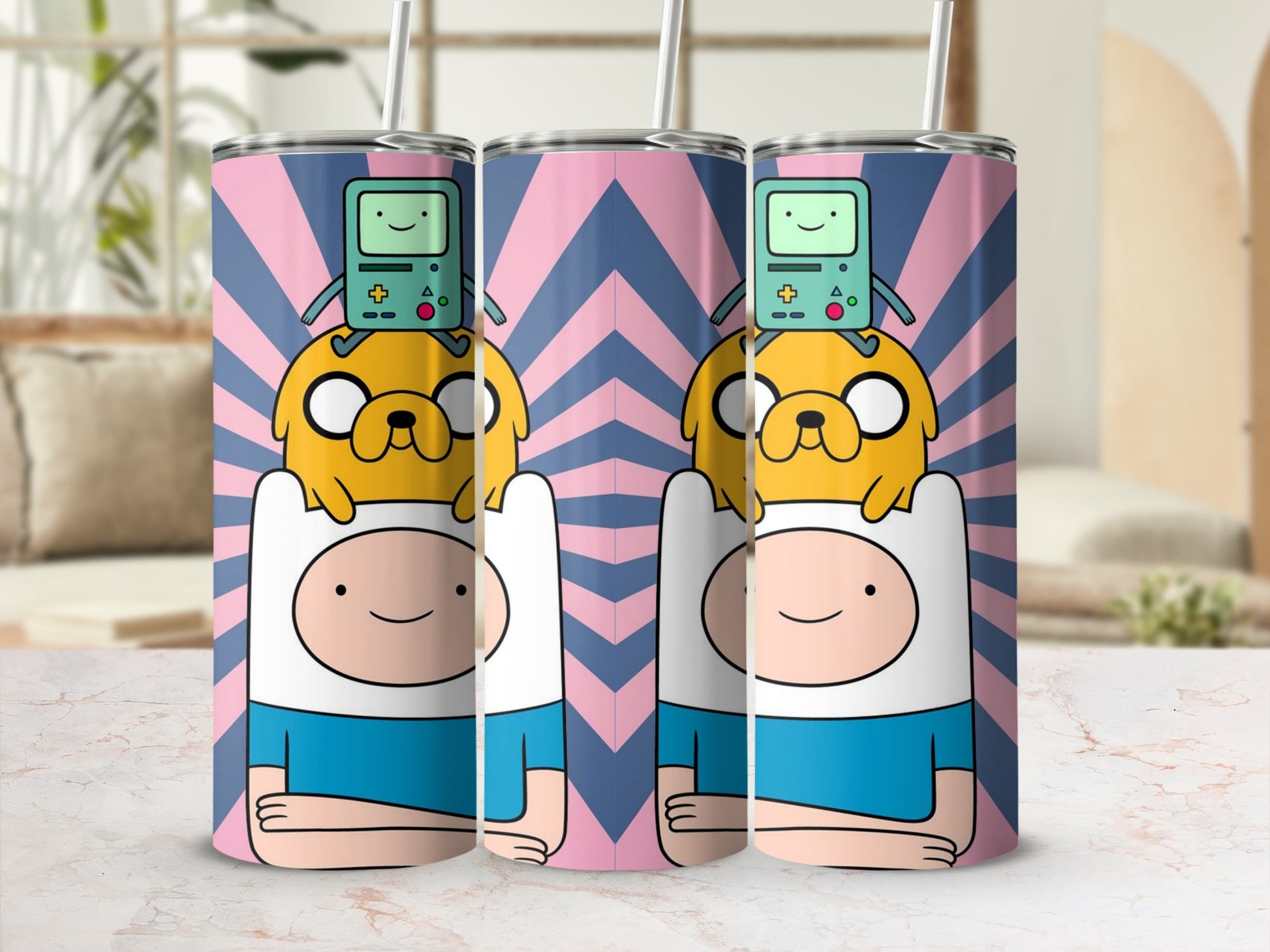 Adventure Cartoon Characters Long Drink Tumbler