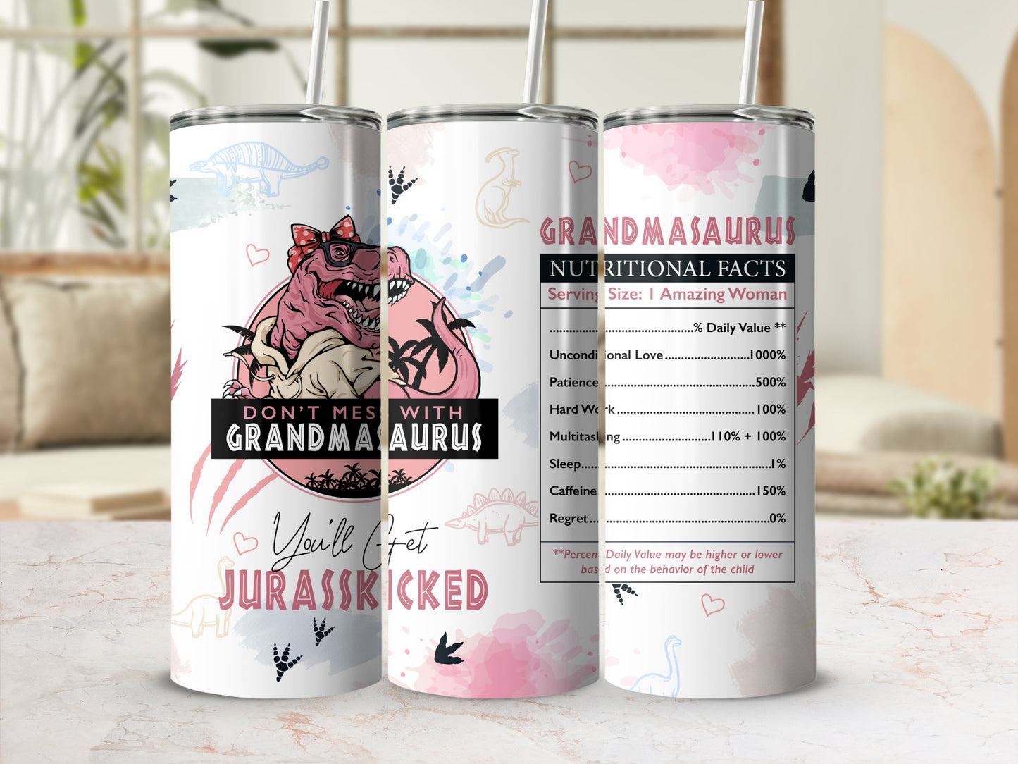 Grandmasaurus Don't Mess With Jurasskicked Tumbler product type