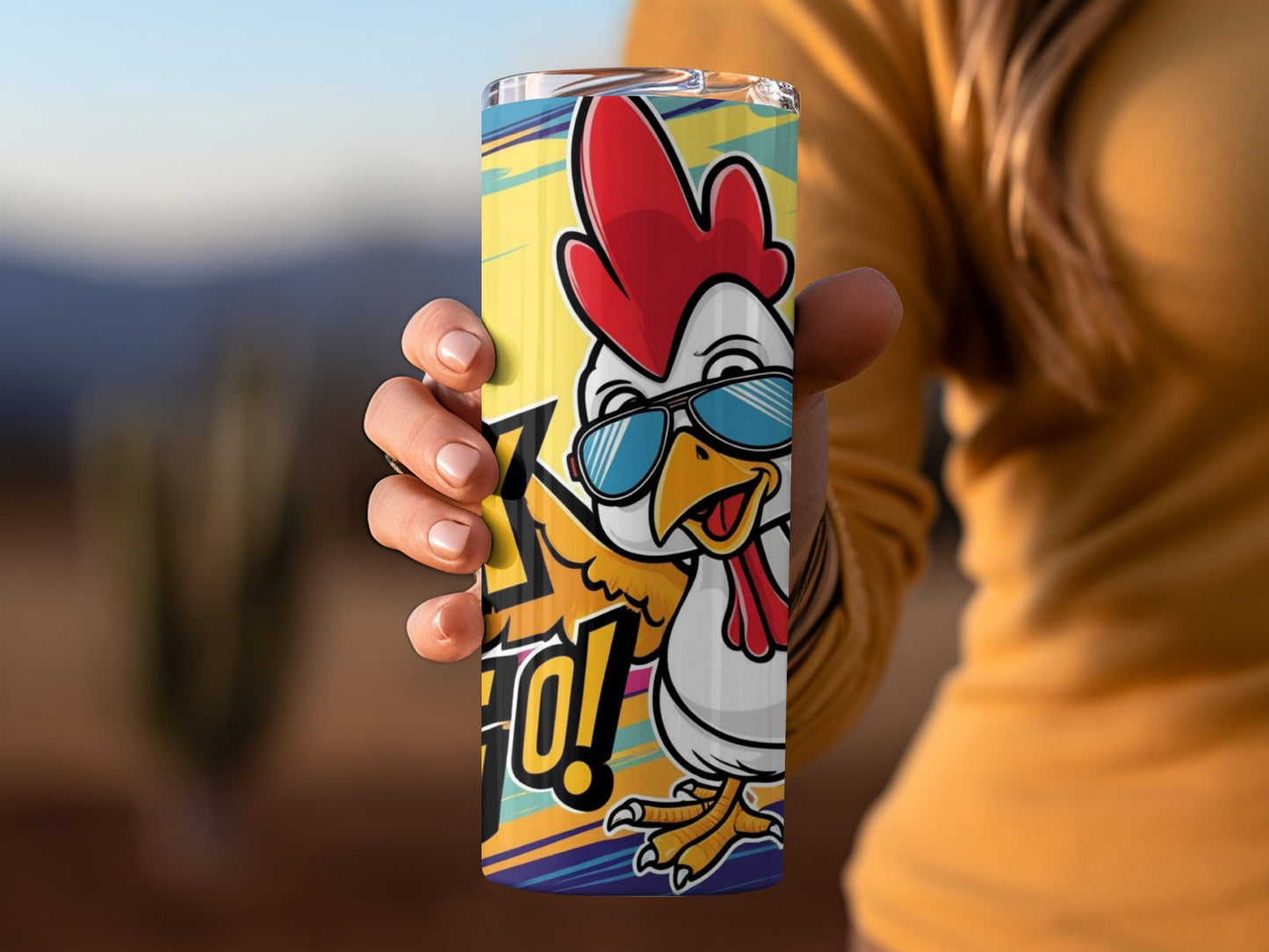 Colorful Chicken Design Insulated Travel Tumbler