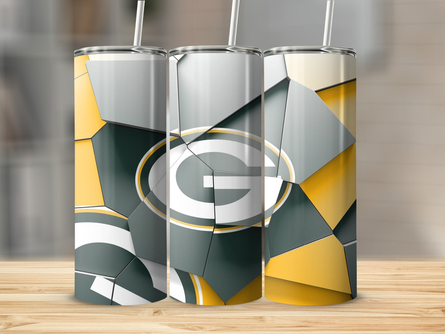 Packers Logo Broken Glass Effect Unique Design Tumblers