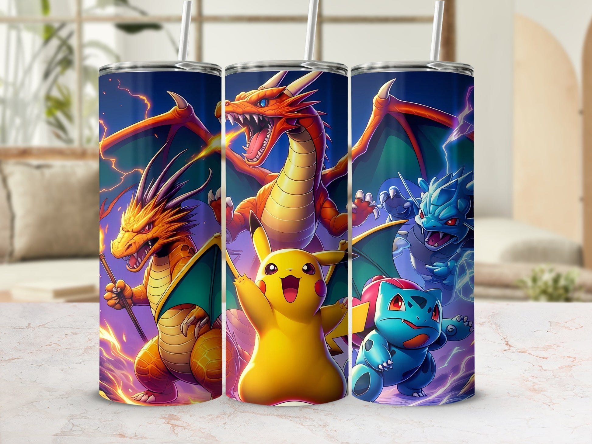 Pokemon Characters Insulated Stainless Steel Tumbler
