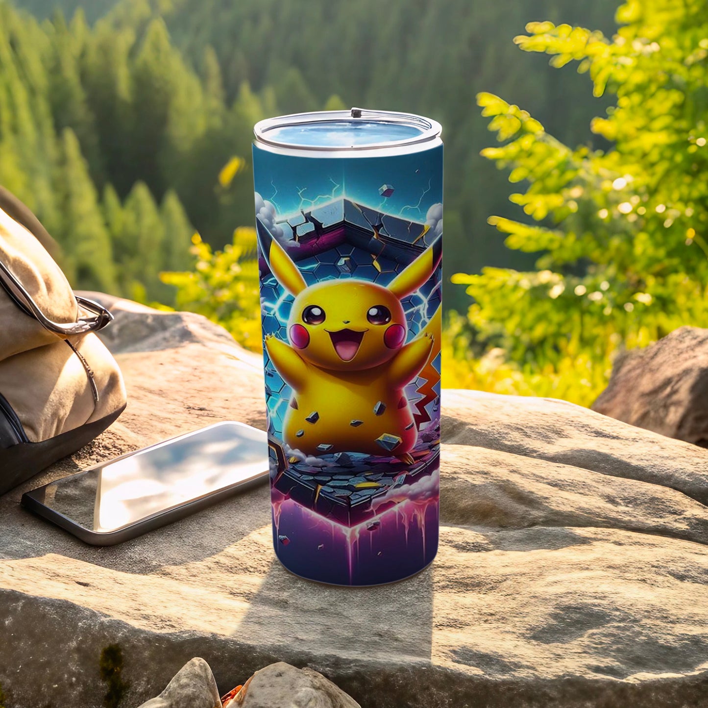 Pikachu Themed Tumbler for Outdoor Adventures