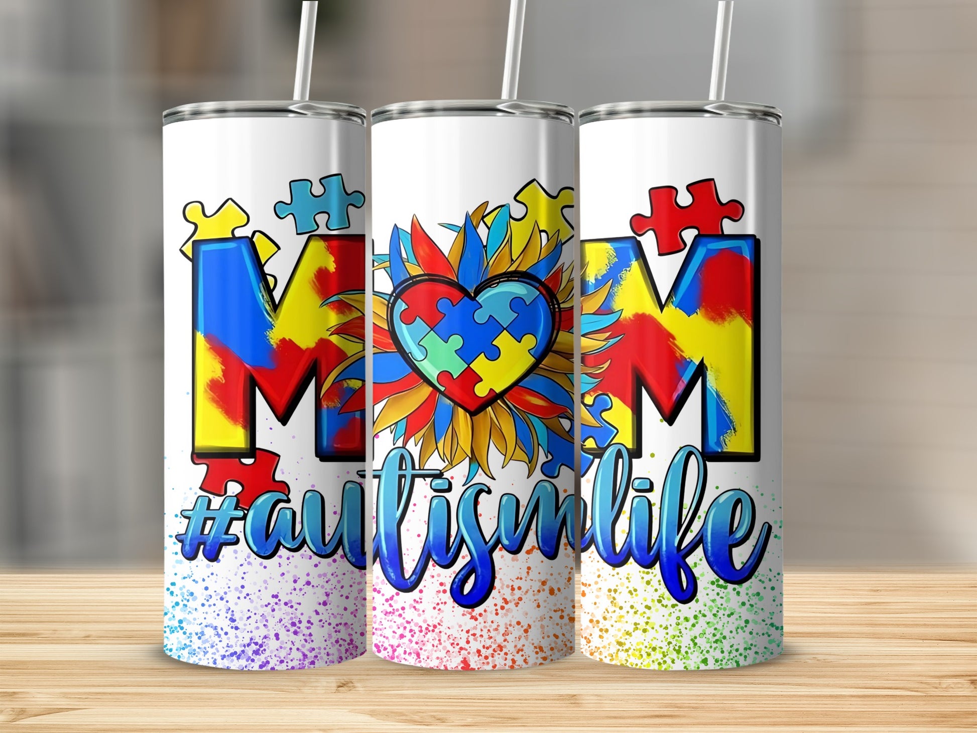 Vivid Autismlife Tumbler Perfect for Daily Use