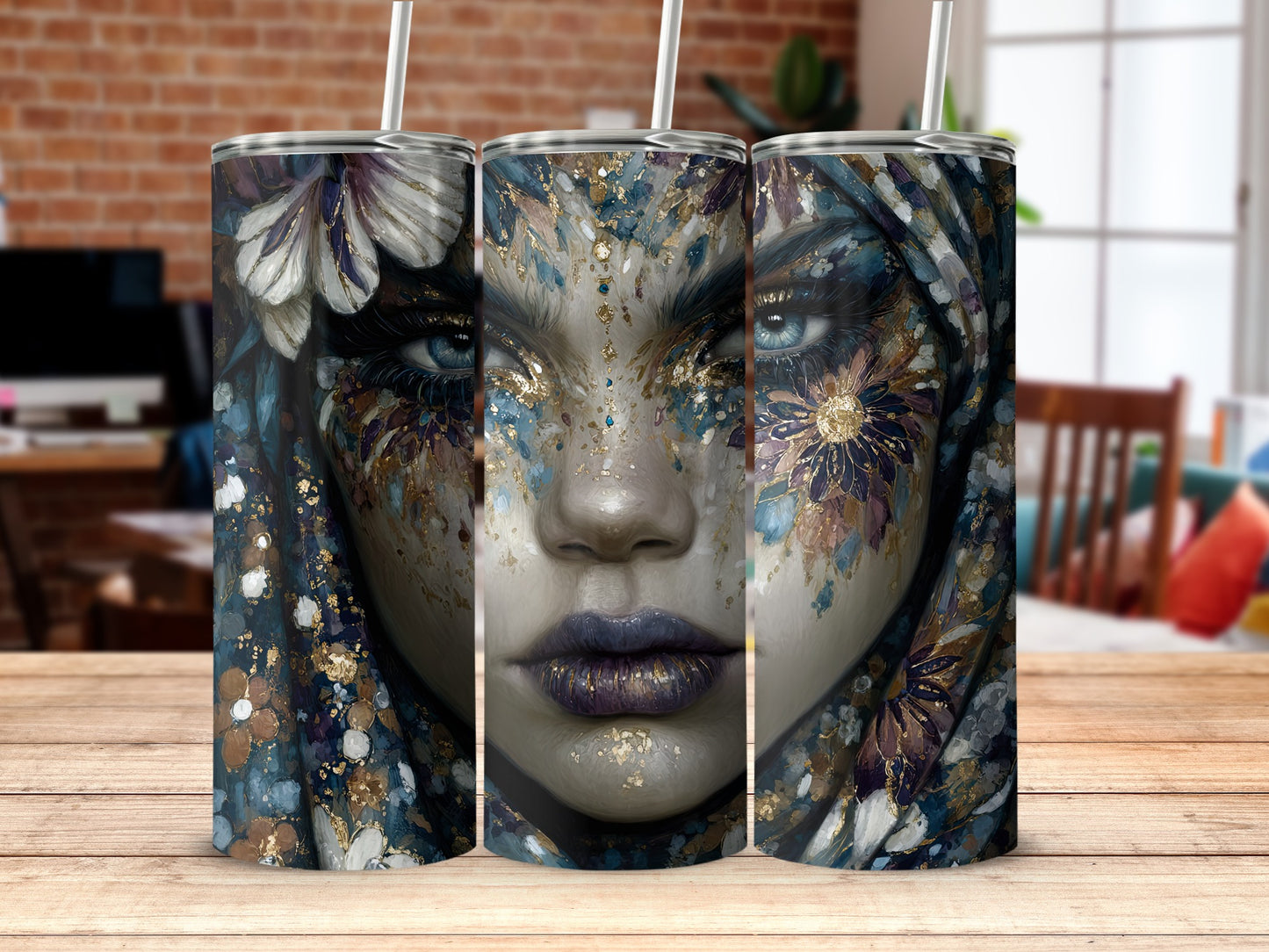 Enchanting Fantasy Art Floral Design Tumbler