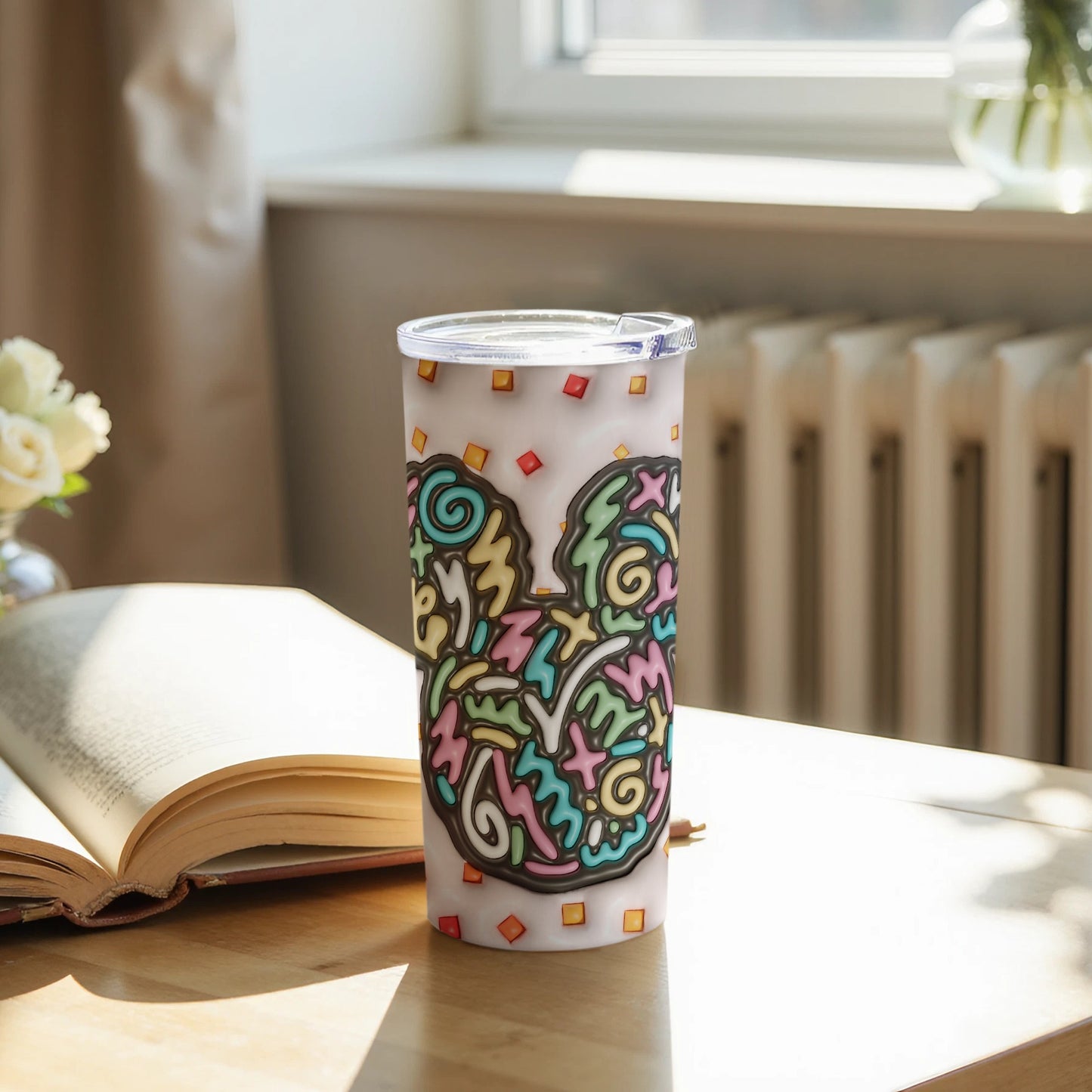 Colorful Abstract Design Tumbler for Trendy Drinkware