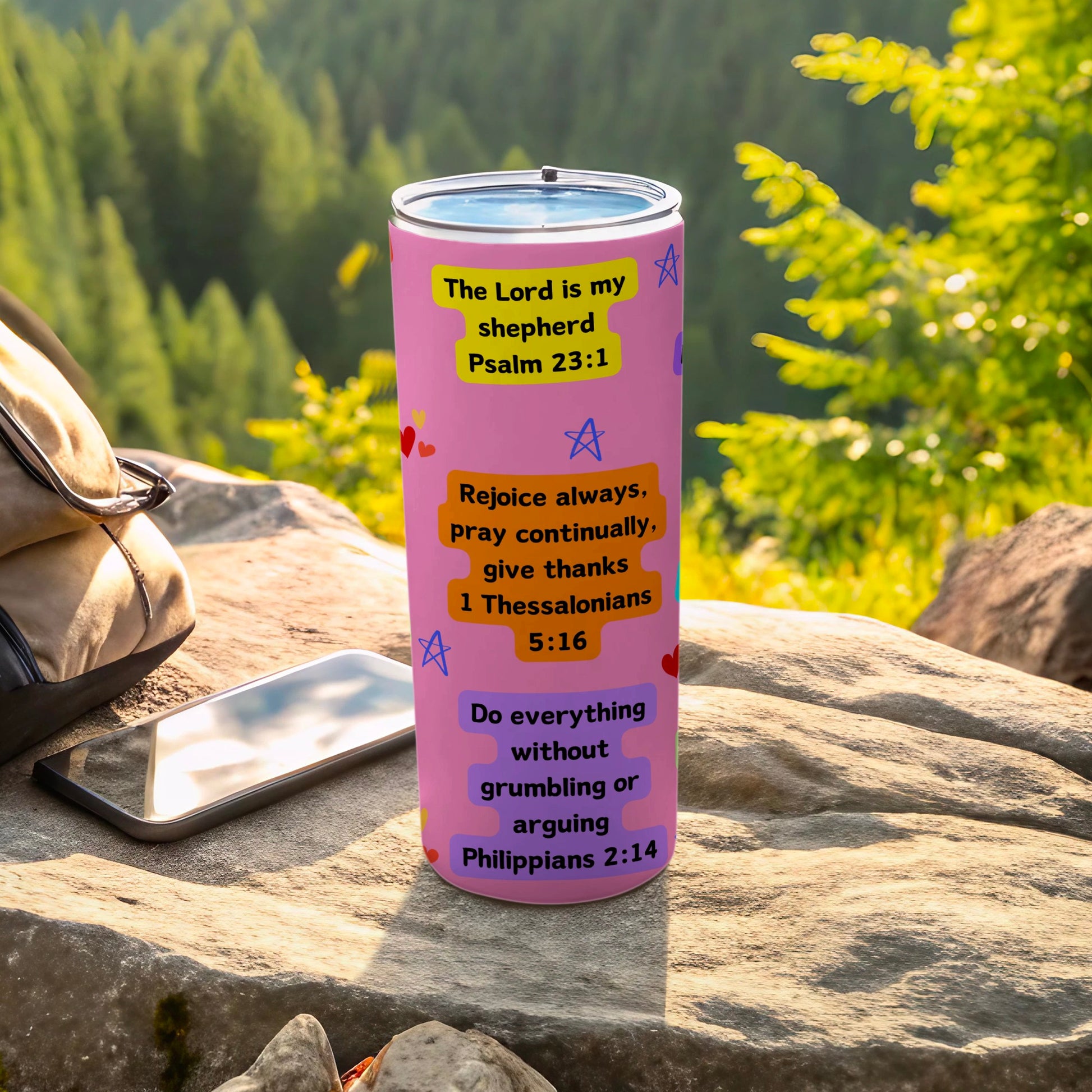 Inspirational Bible Verses Tumbler for Daily Encouragement