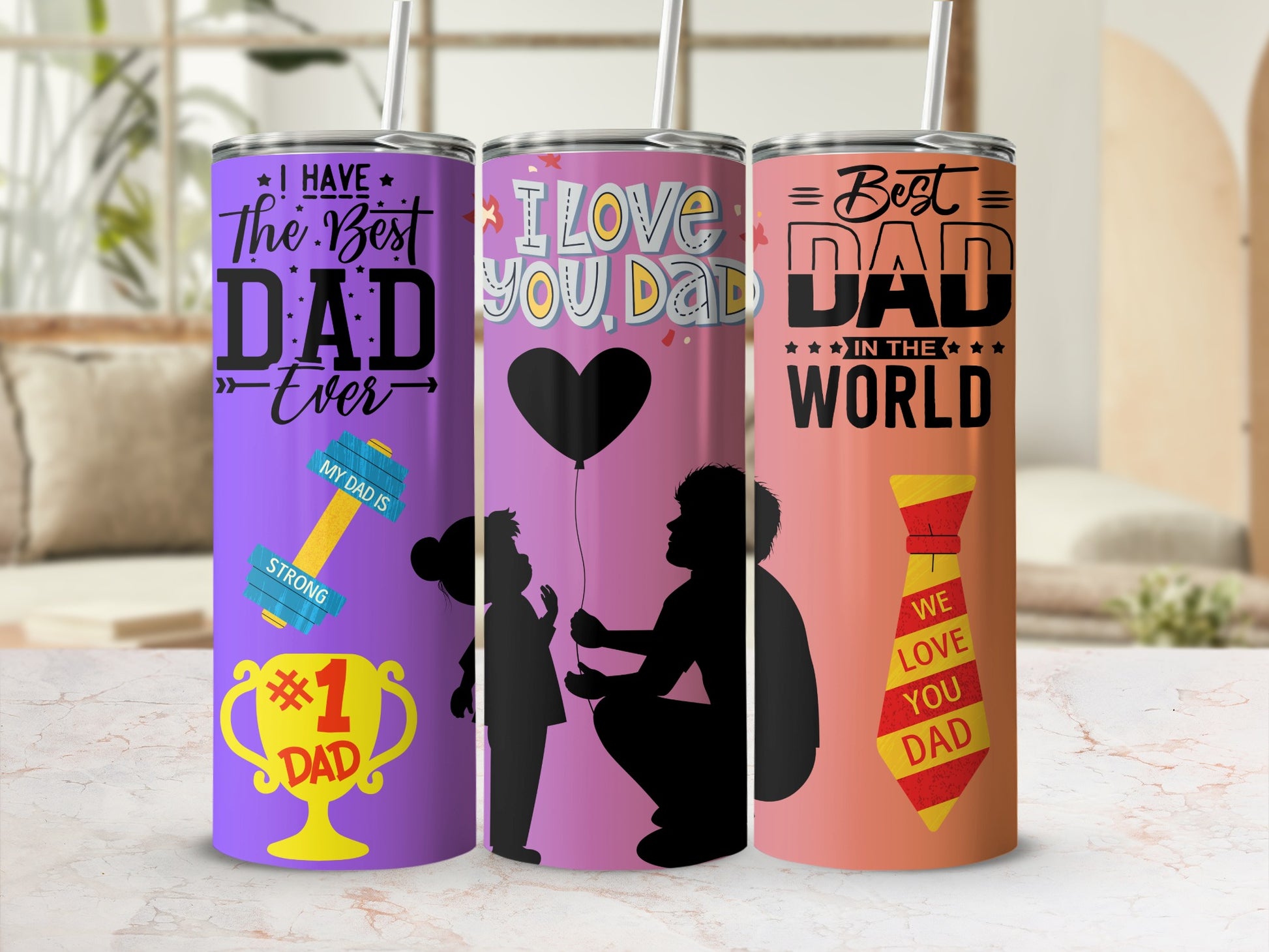 Best Dad Ever I Love You Dad Best Dad in the World Tumblers