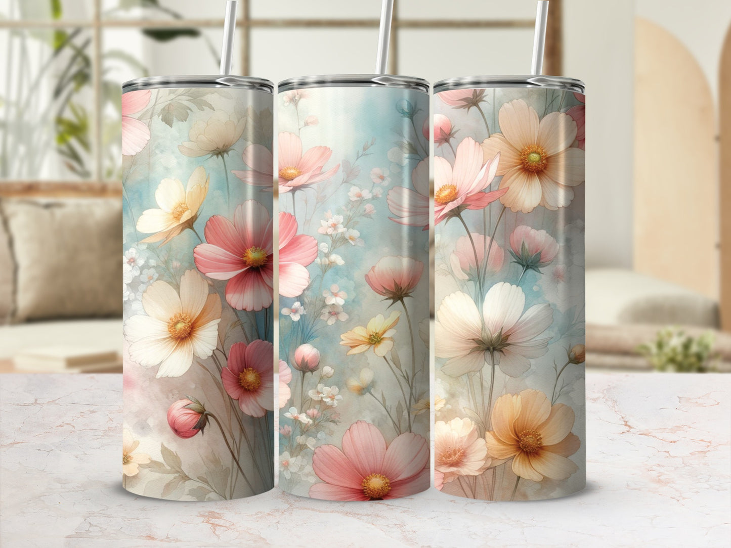 Watercolor Floral Blossom Tumbler Product Type