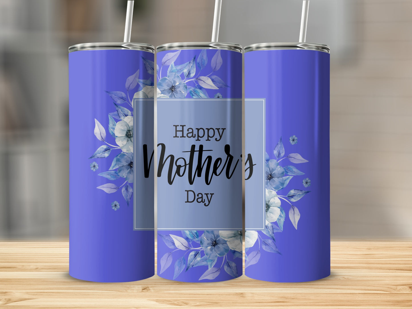 Happy Mother's Day Floral Design Tumbler Cup Gift
