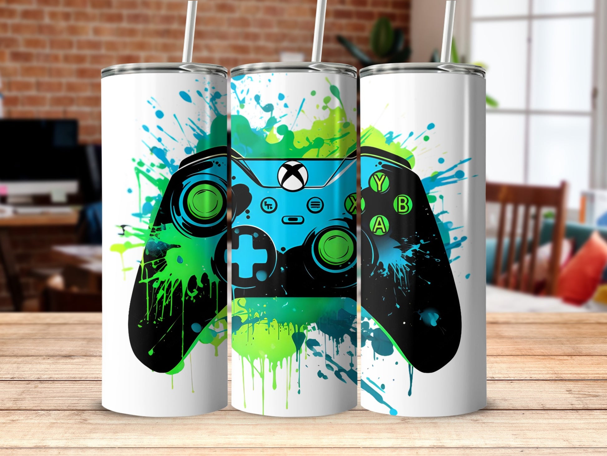 Colorful Game Controller Design Drinkware