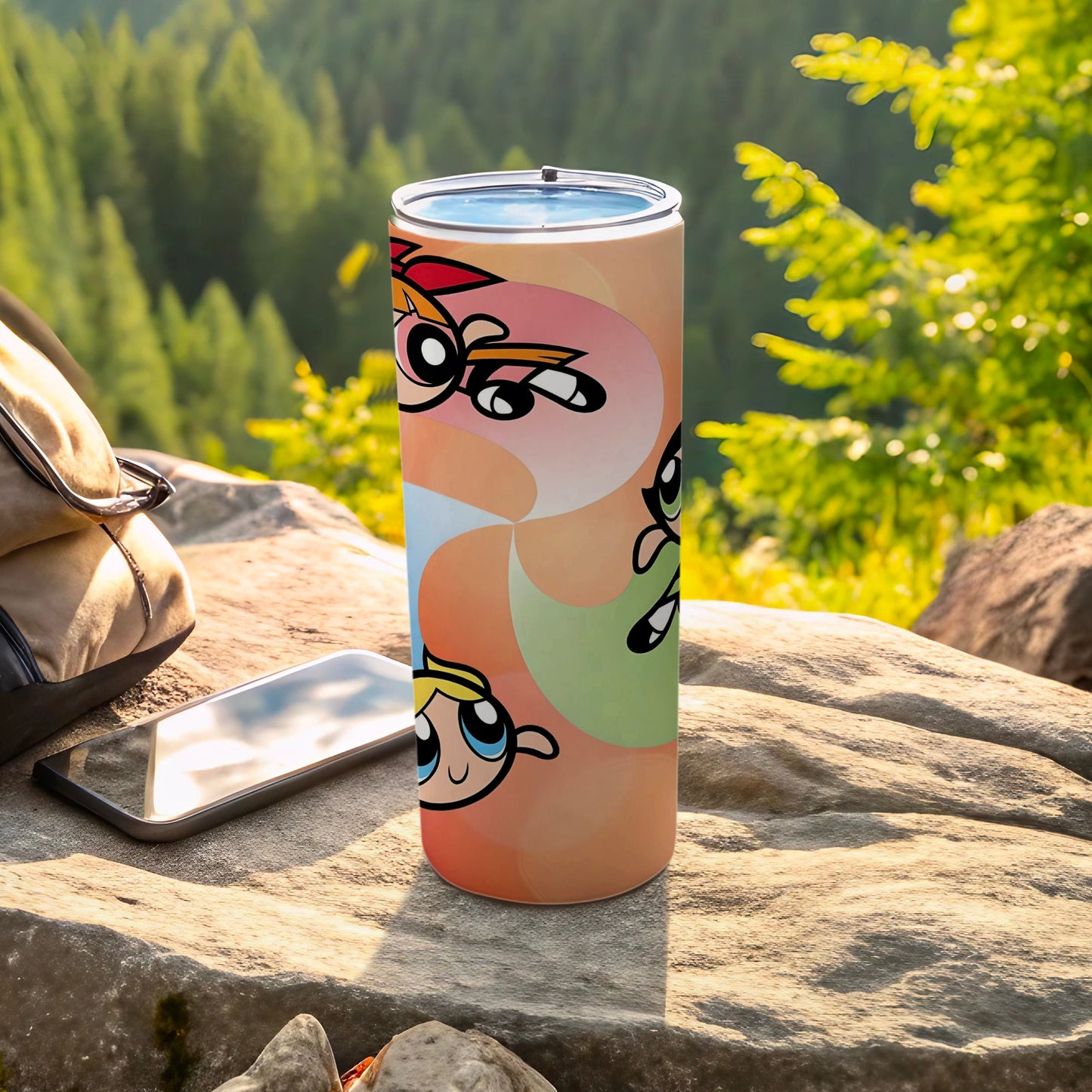 Cartoon Eyes Pattern Outdoor Tumbler for Summer Adventures