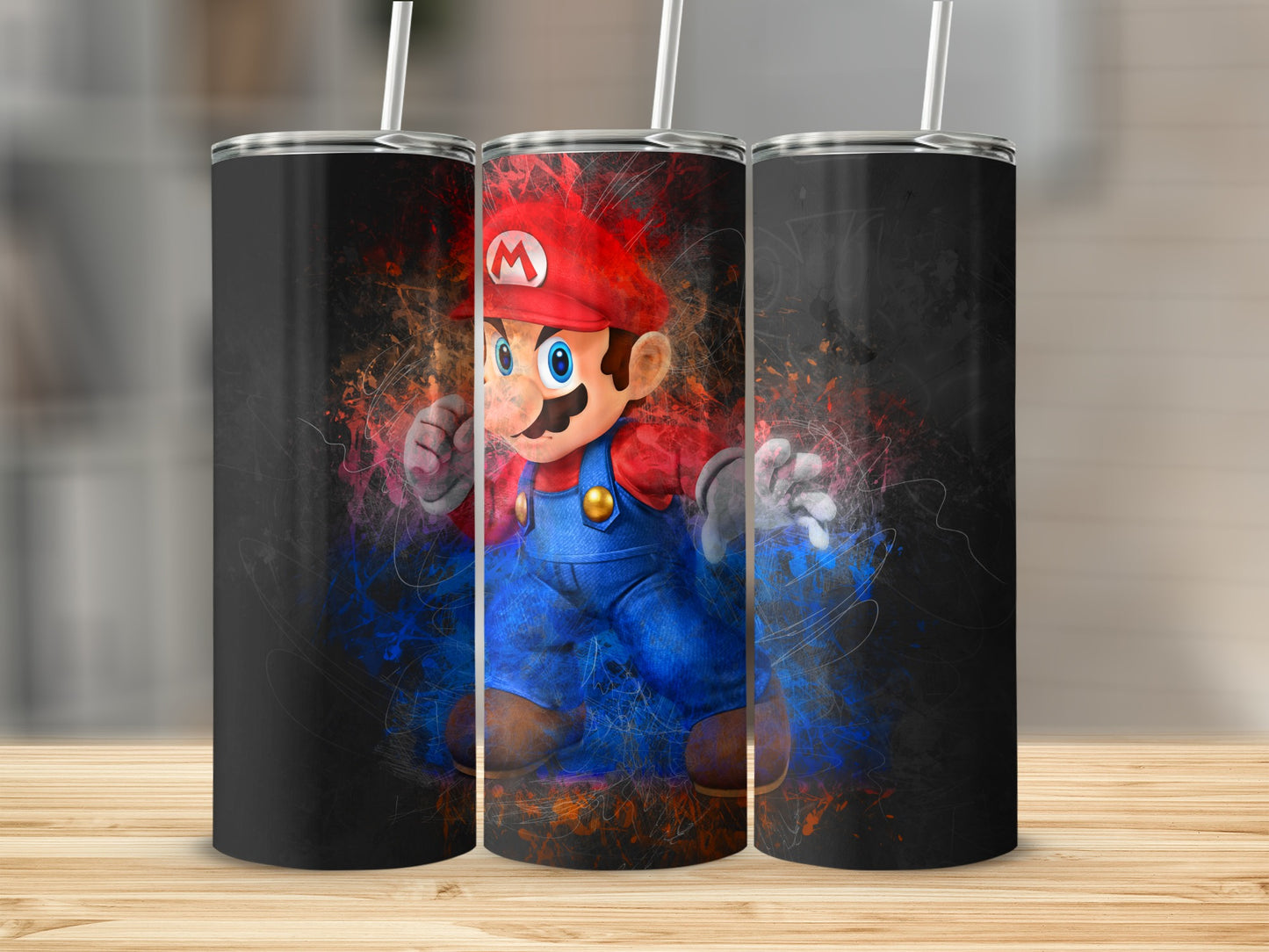 Colorful Mario Character Design Tumbler Cup